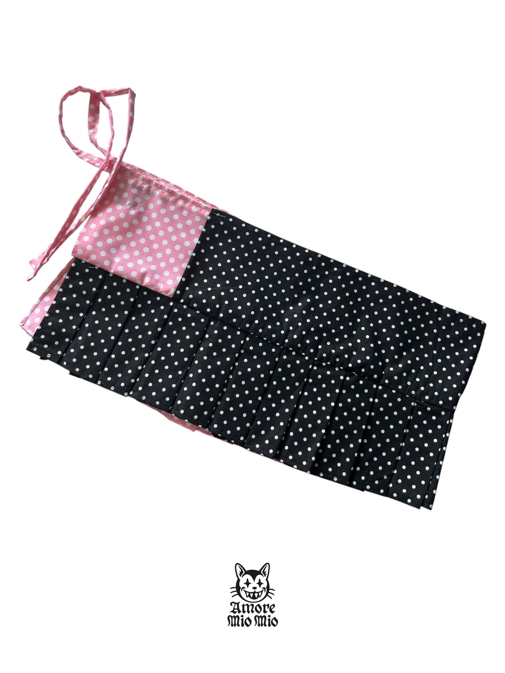 polka dot mini skirt with buttons