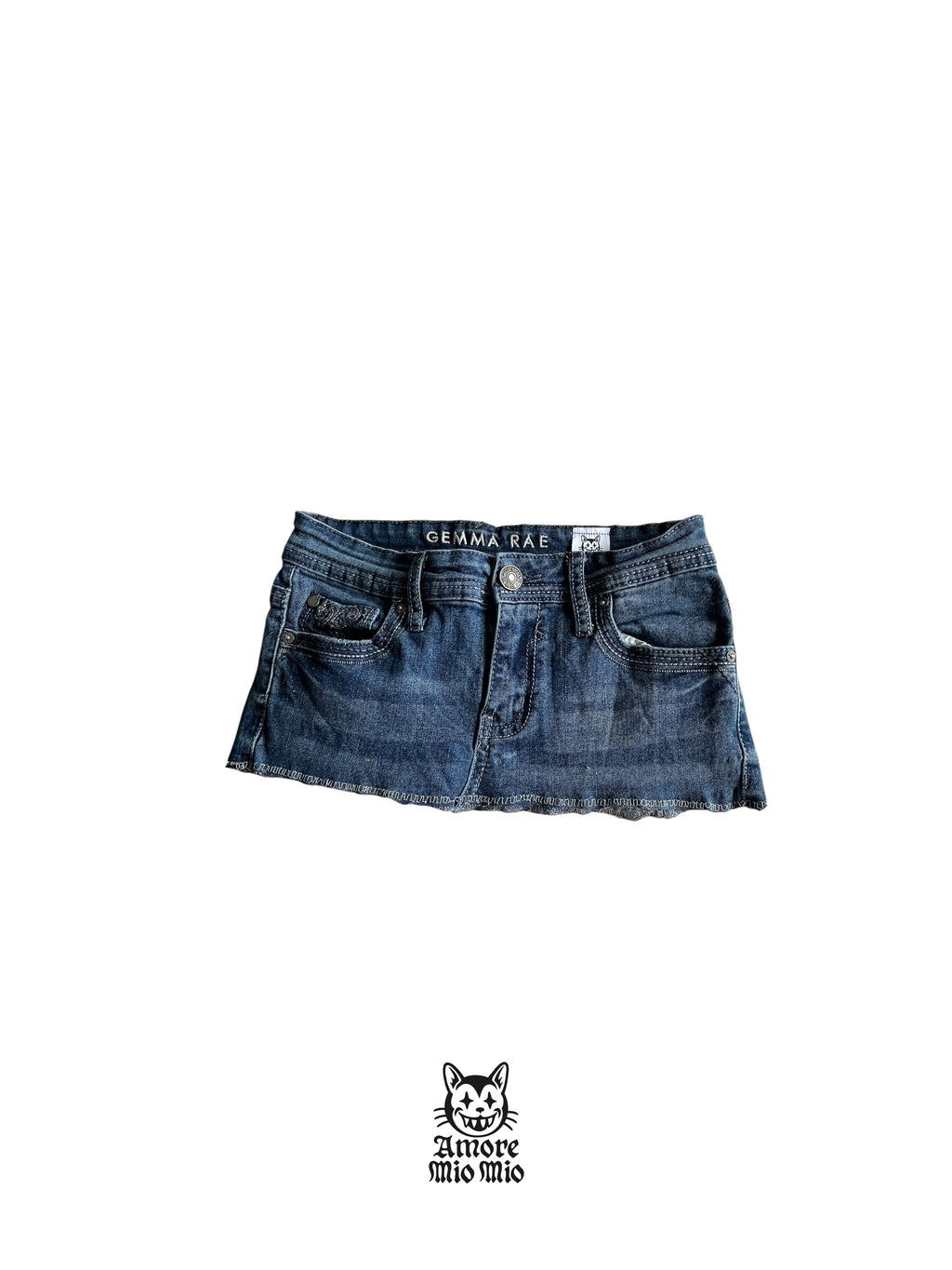XSS Low-rise embroidered mini skirt