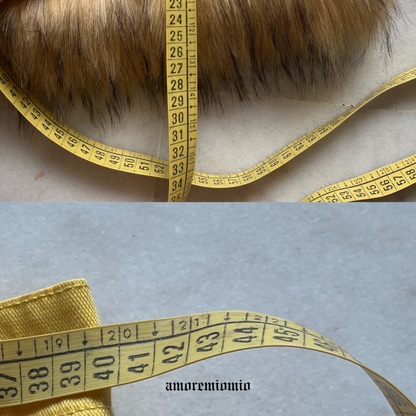 2K Yellow Mini Skirt with Faux Fur Trim