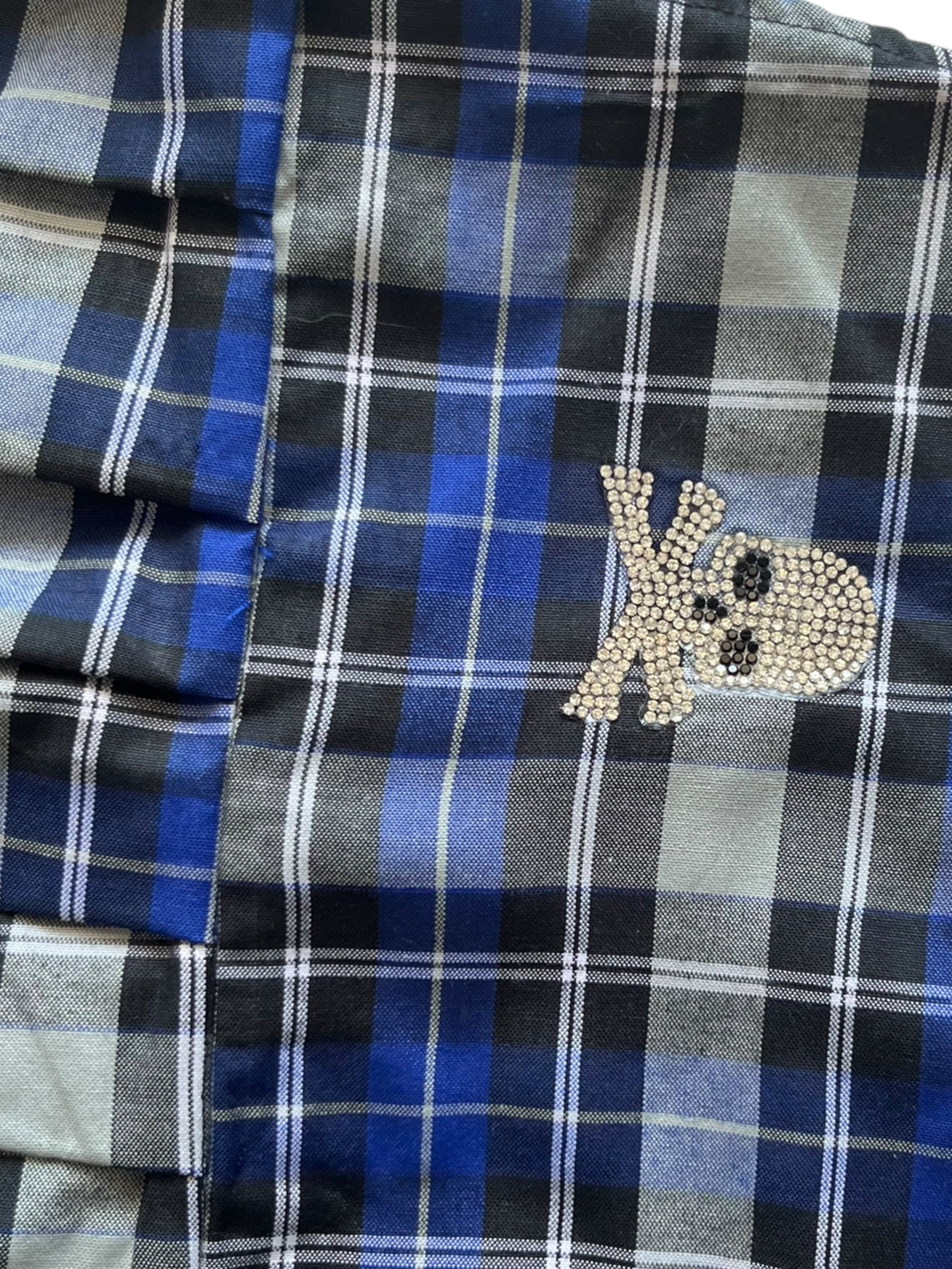 XXL Mini falda cuadros y calavera