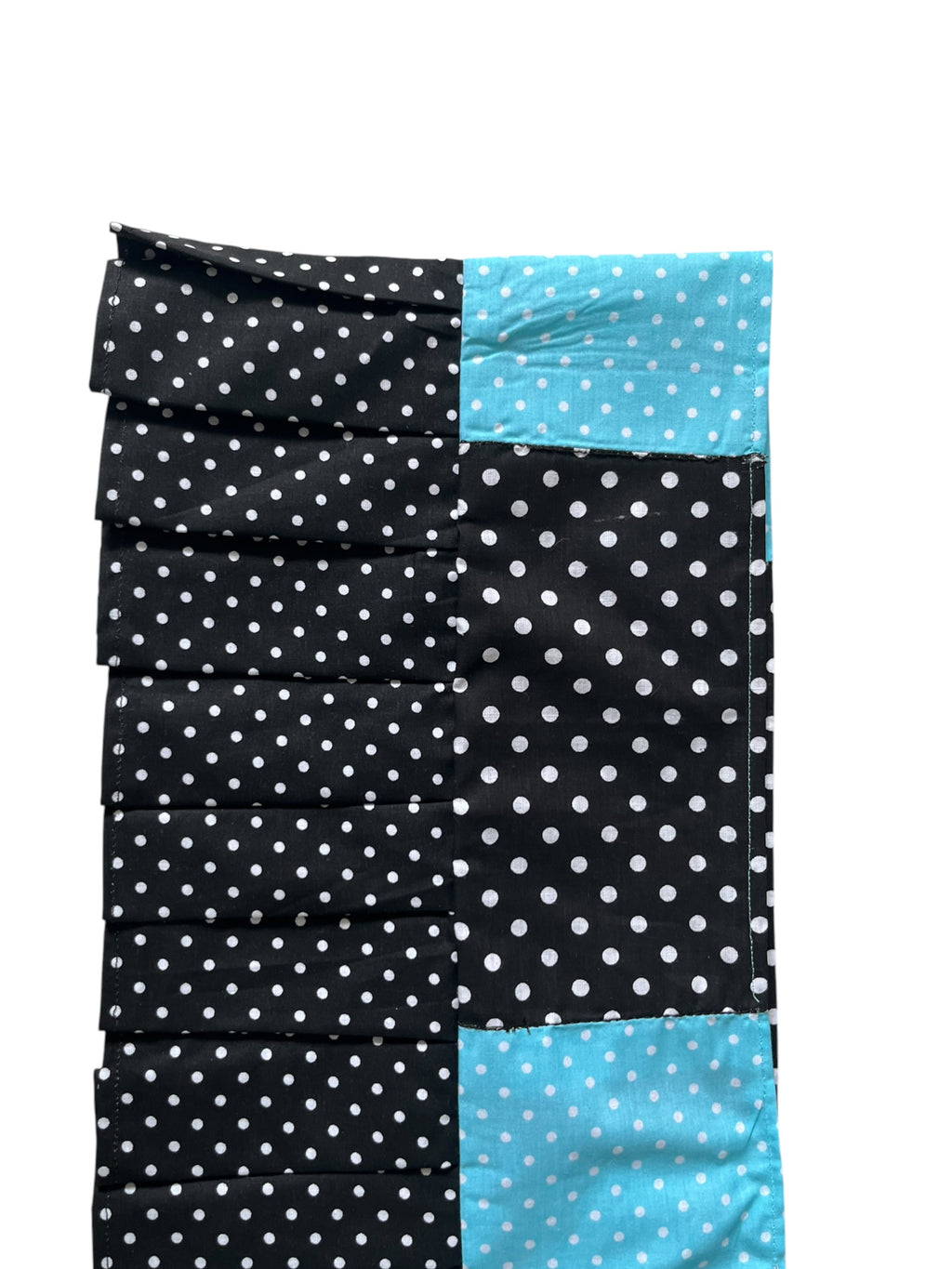 polka dot mini skirt with large button