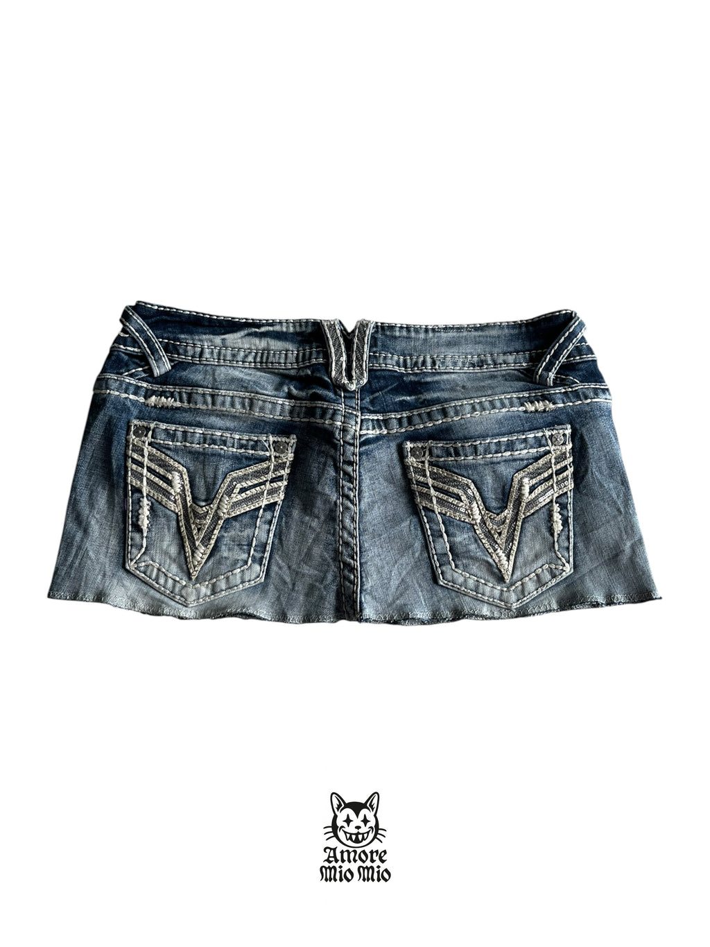 M Low-rise embroidered mini skirt