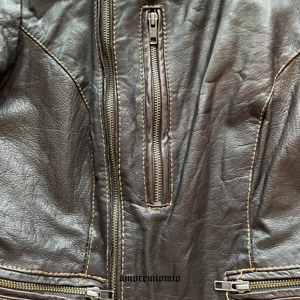 Short Sleeve Leather Jacket