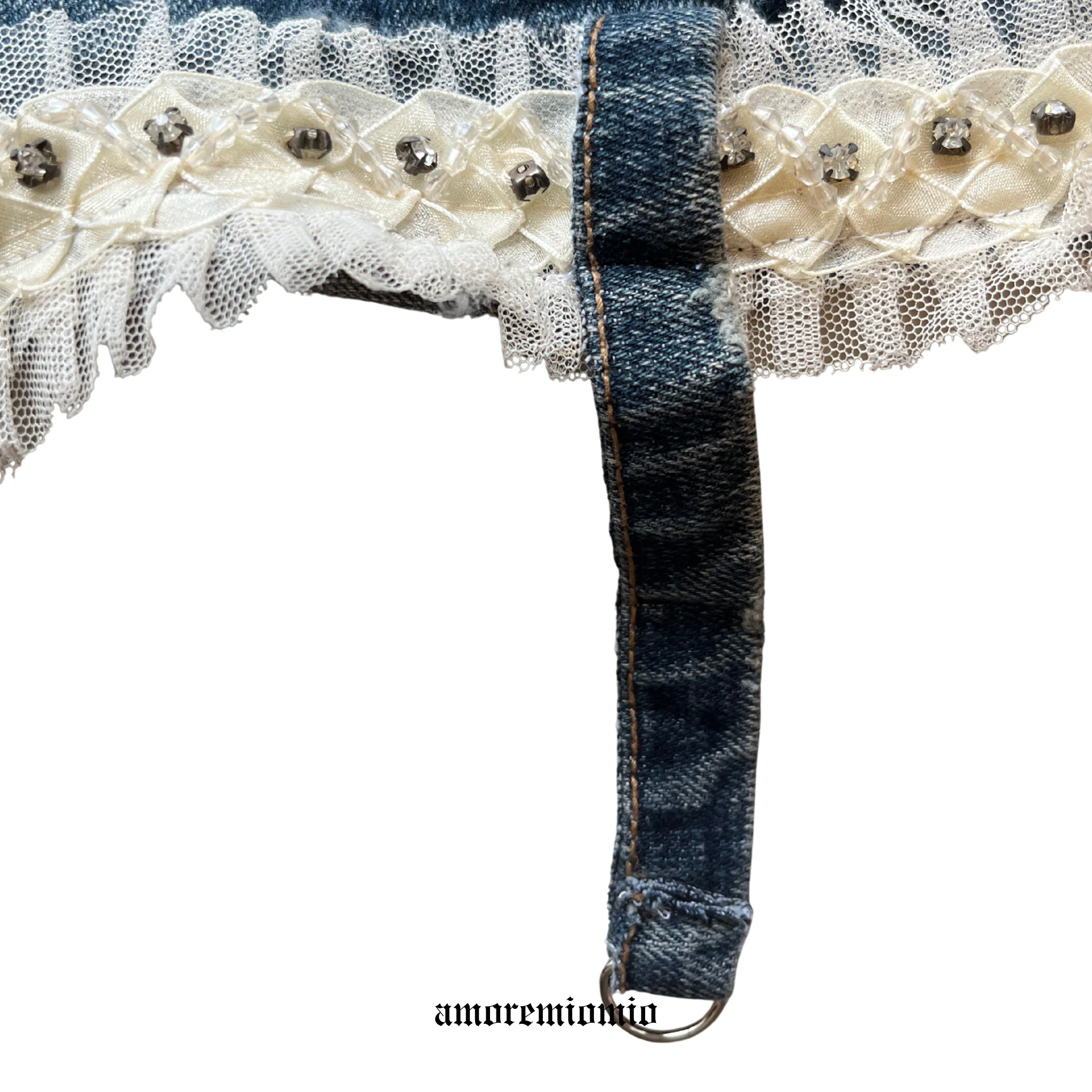 Mini Shorts with Lace & Garter Straps