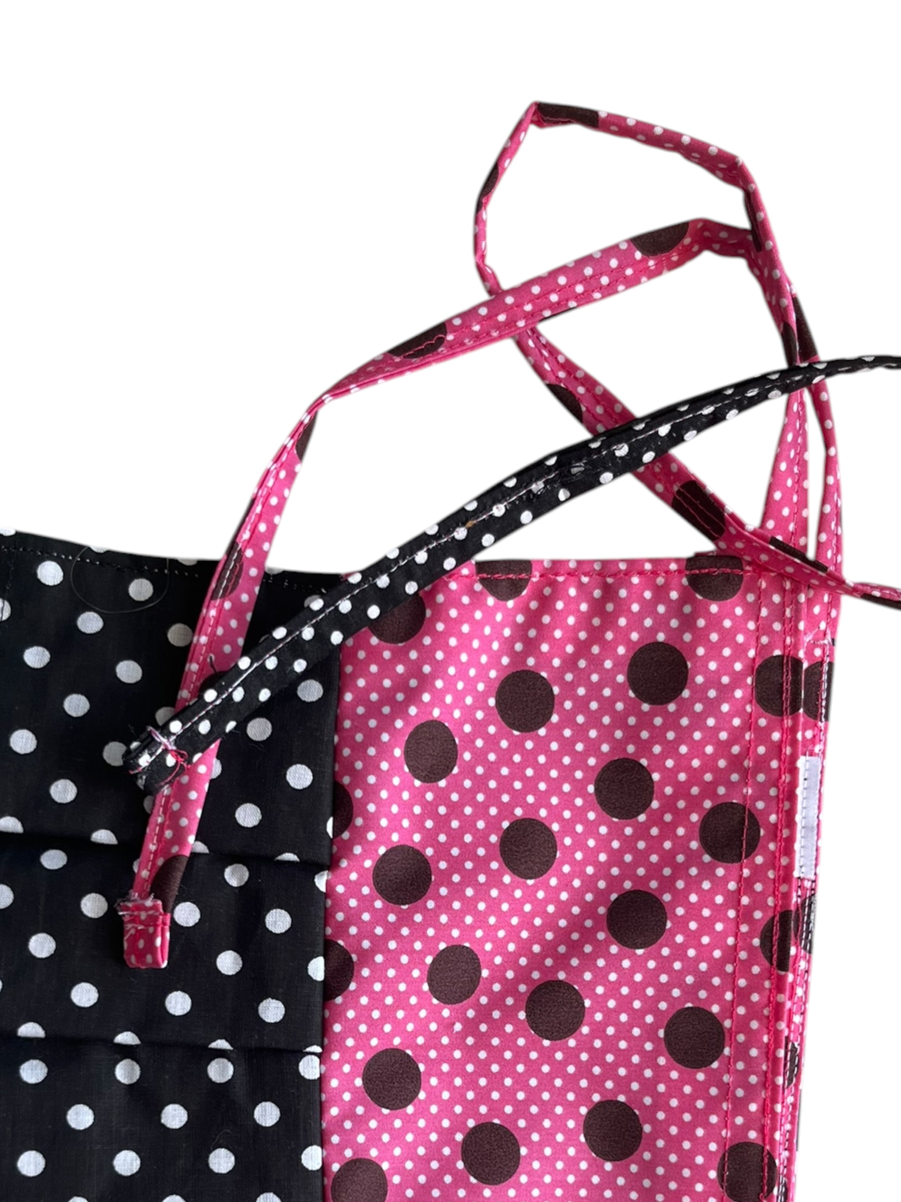 polka dot mini skirt with buttons