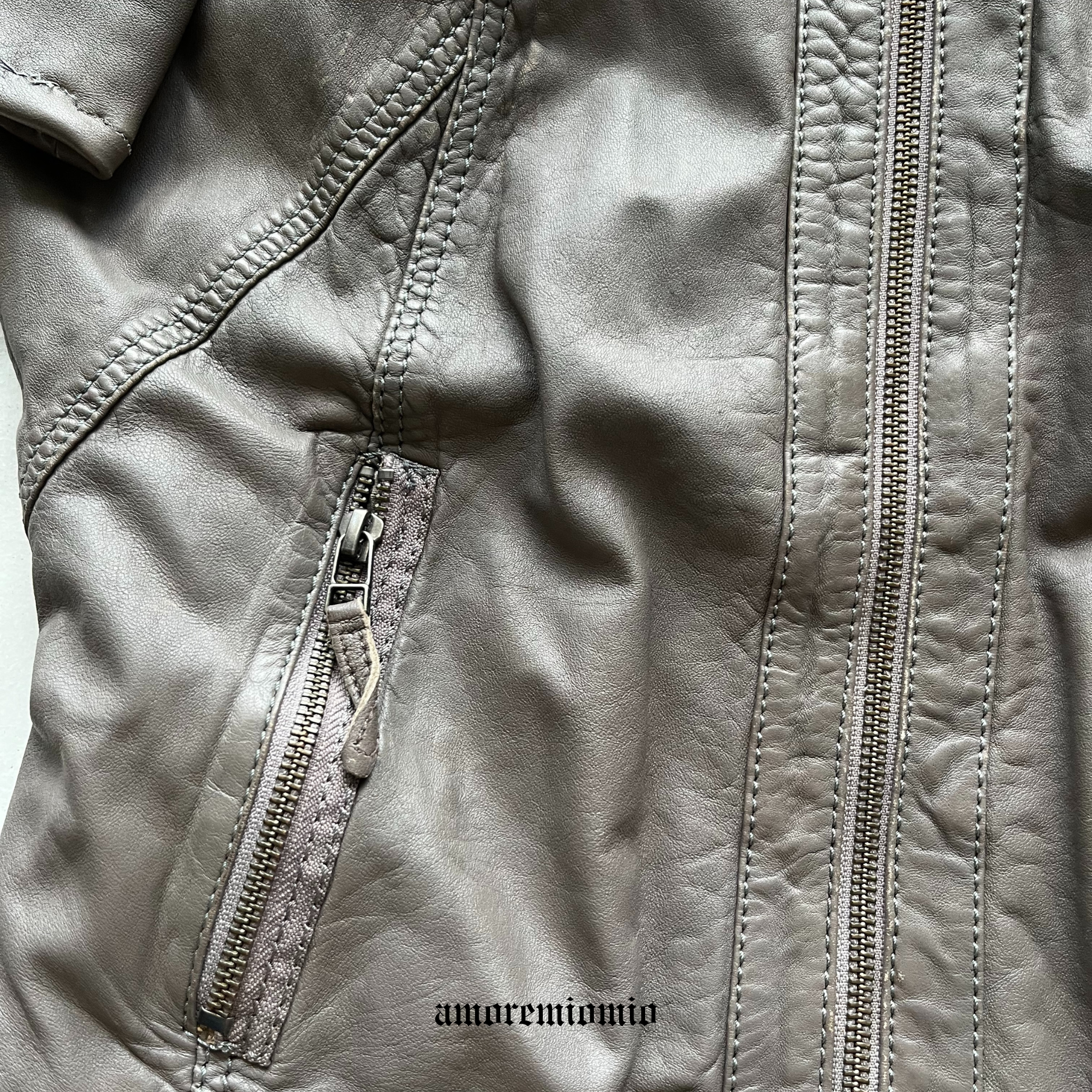 Short Sleeve Faux Leather Jacket