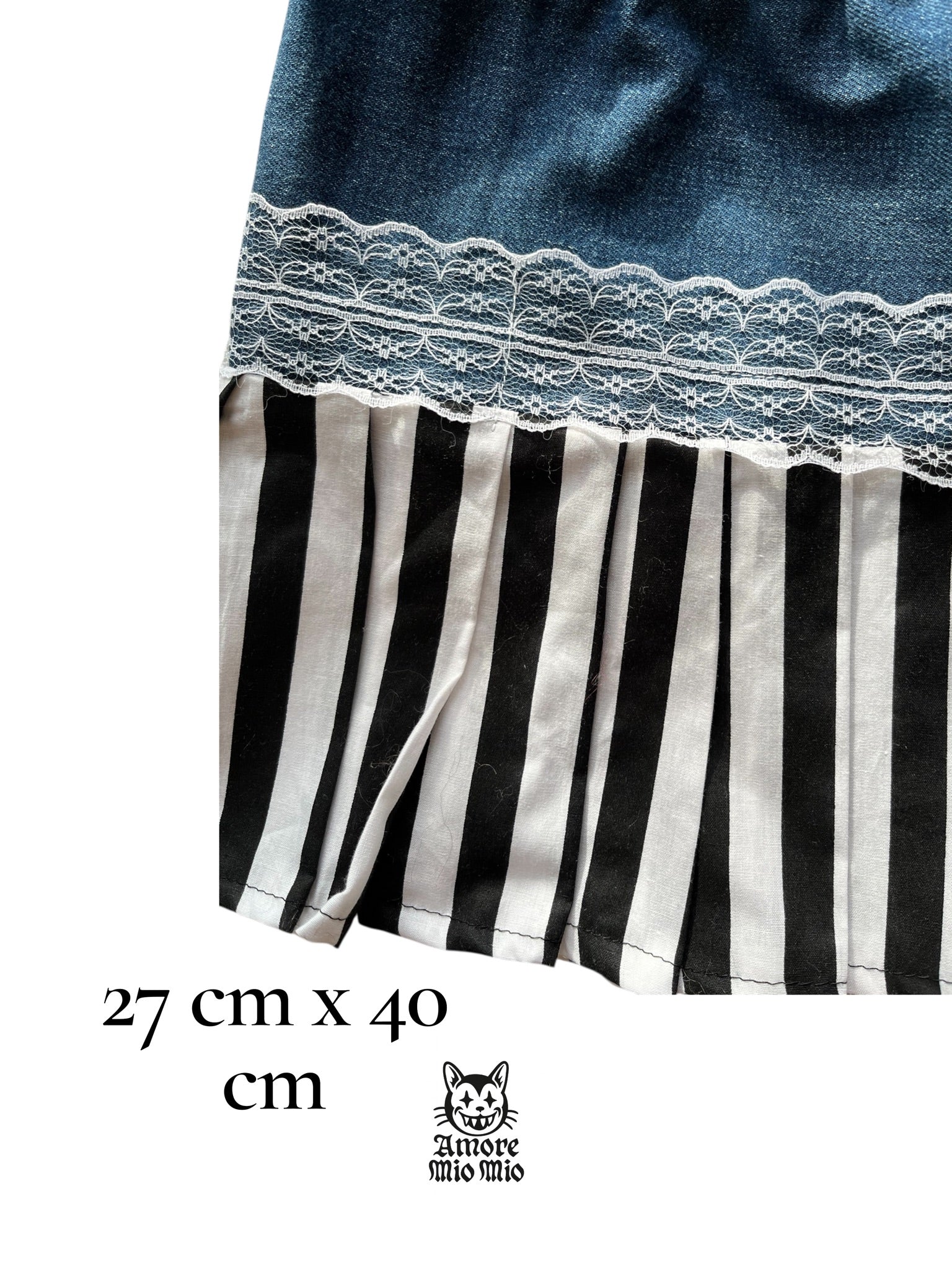 Mini falda de tiro bajo con pliegues