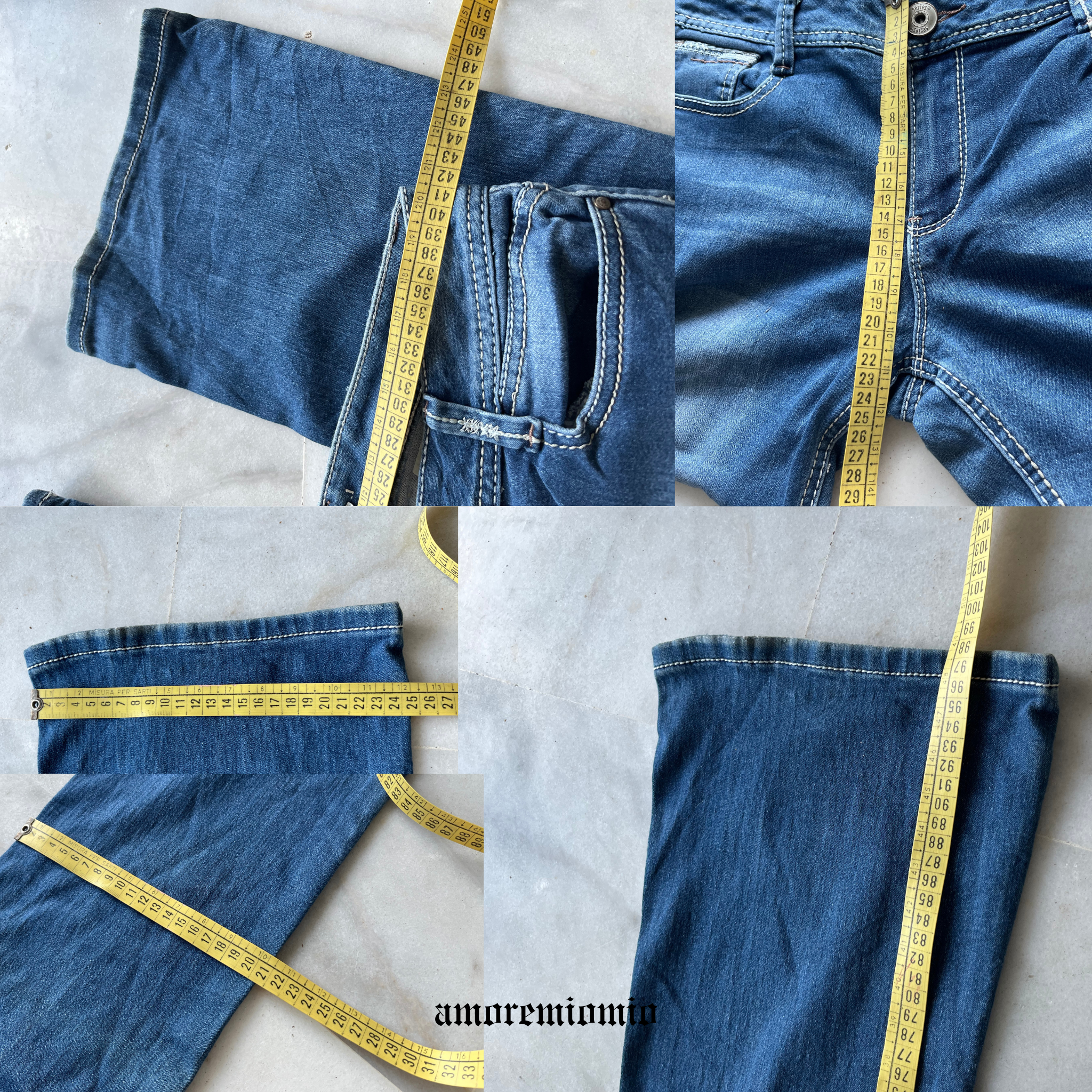 Vaqueros Y2K flare de tiro bajo con bolsillos bordados