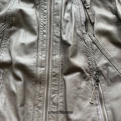 Short Sleeve Faux Leather Jacket