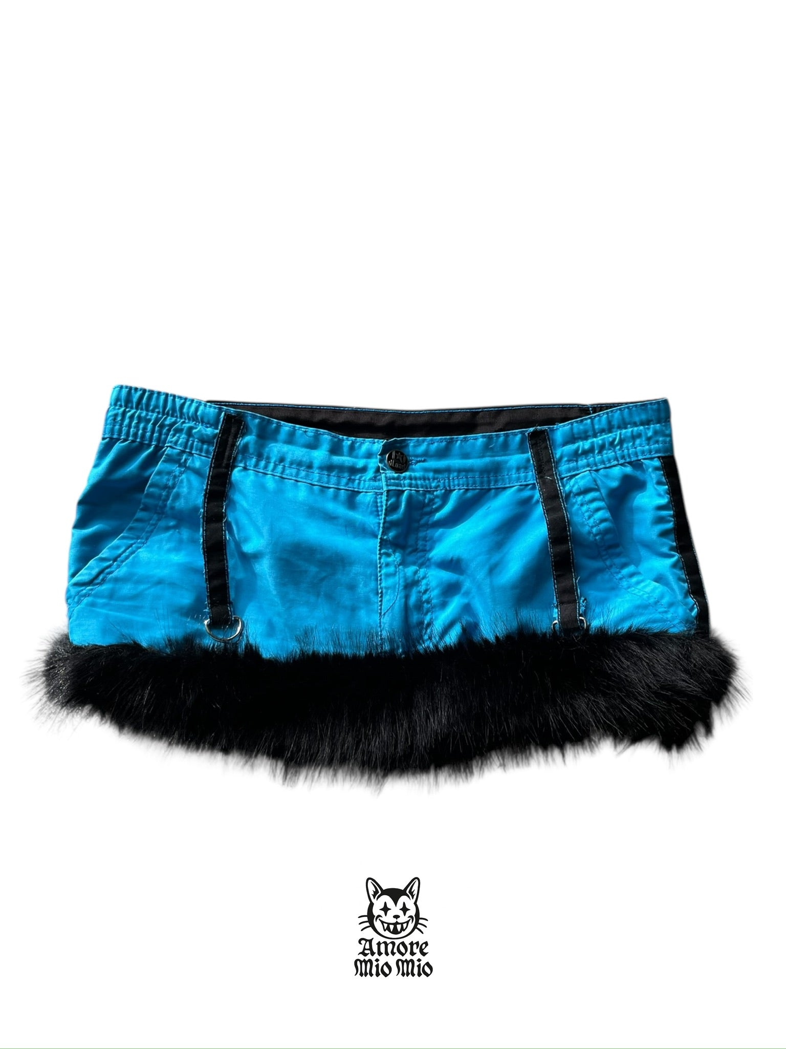 Mini falda con pelo