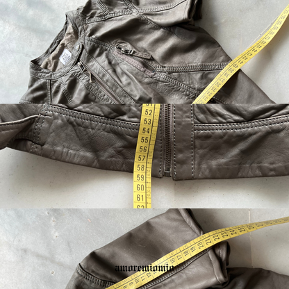 Short Sleeve Faux Leather Jacket