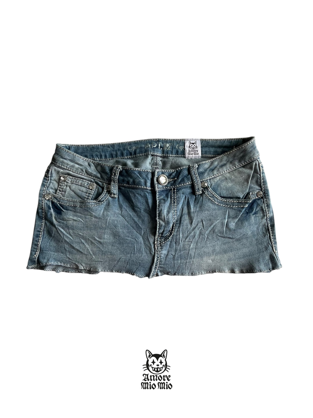S Low-rise embroidered mini skirt