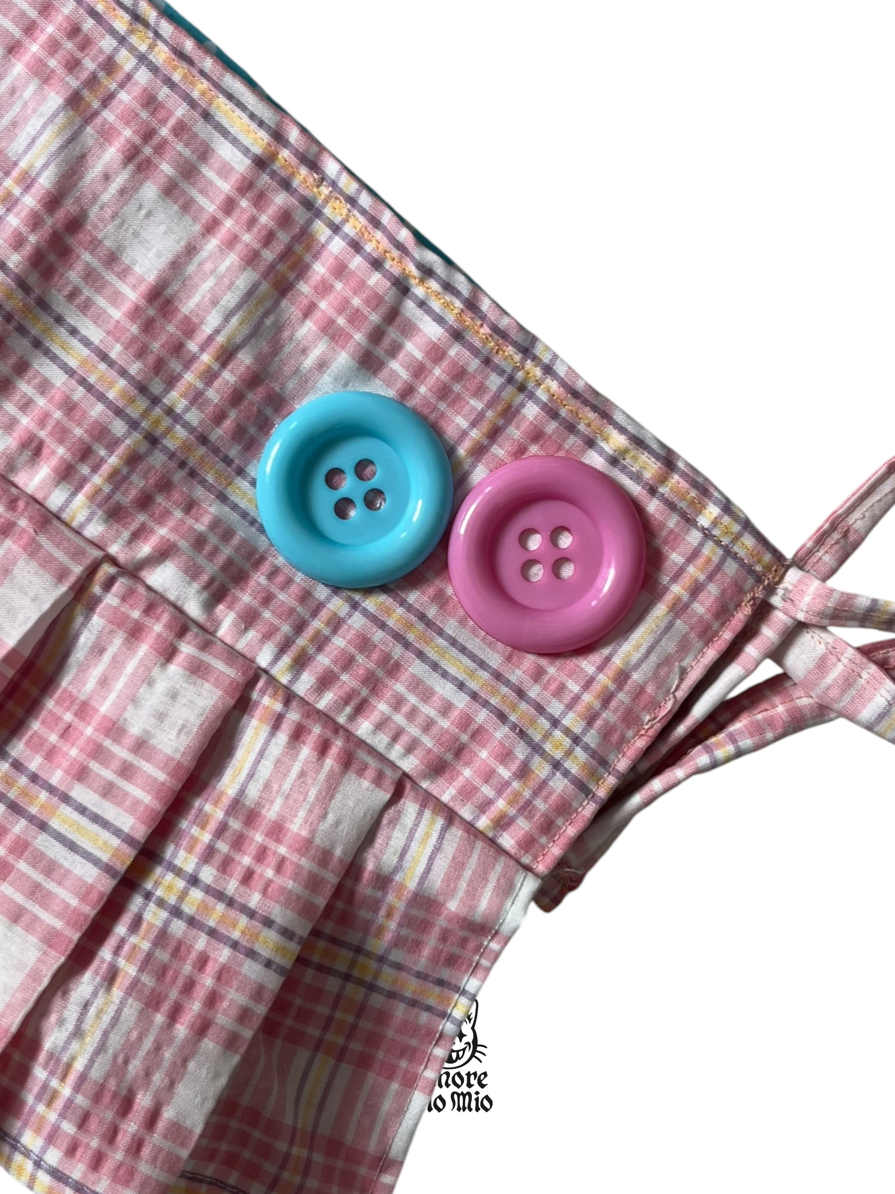 mini skirt plaid and polka dots
