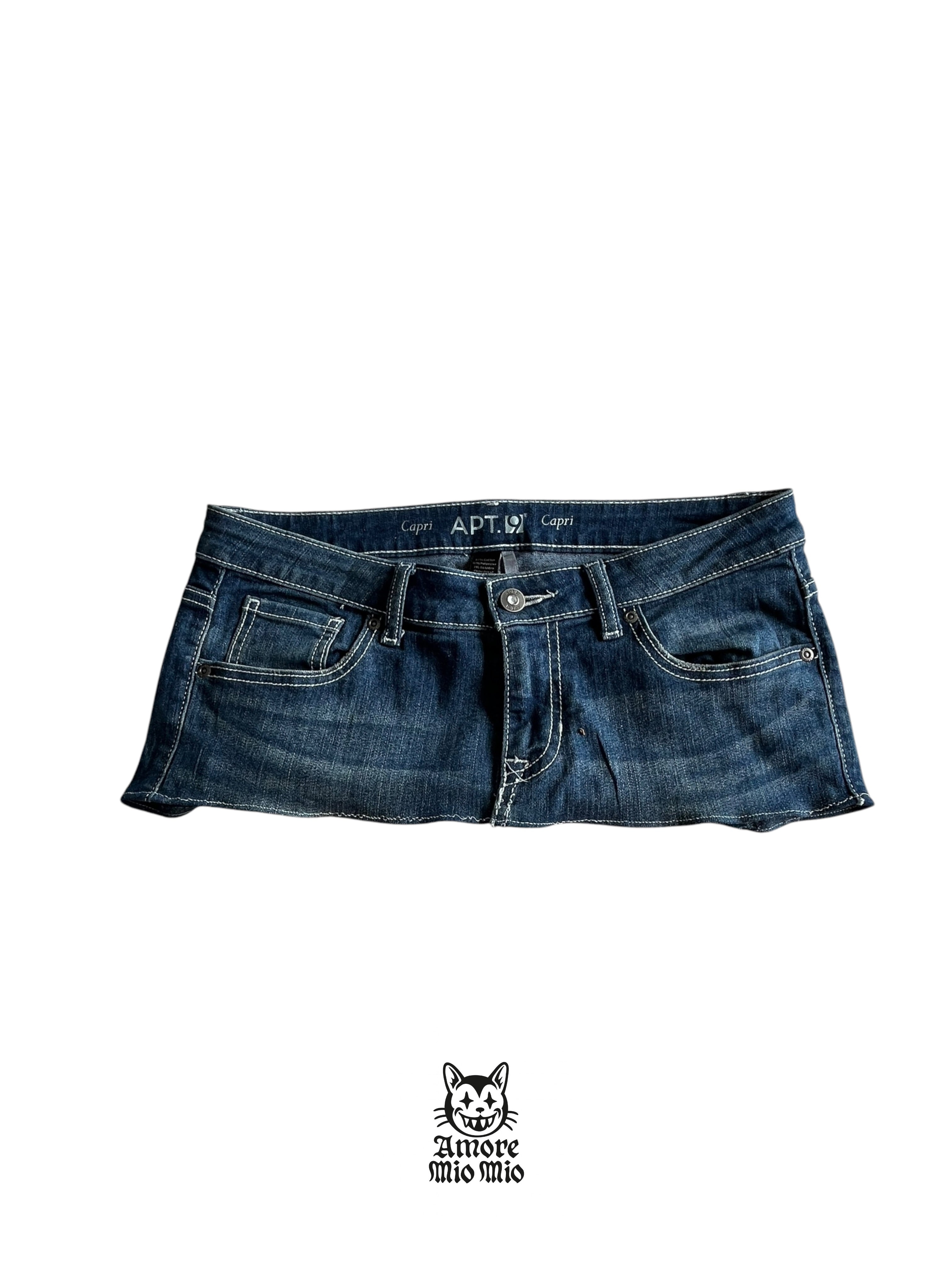 L Low-rise embroidered mini skirt