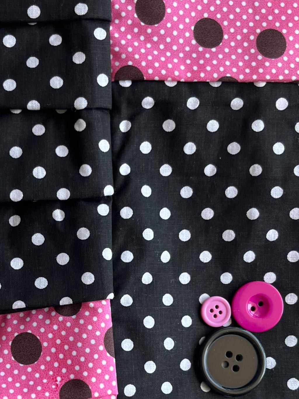 polka dot mini skirt with buttons