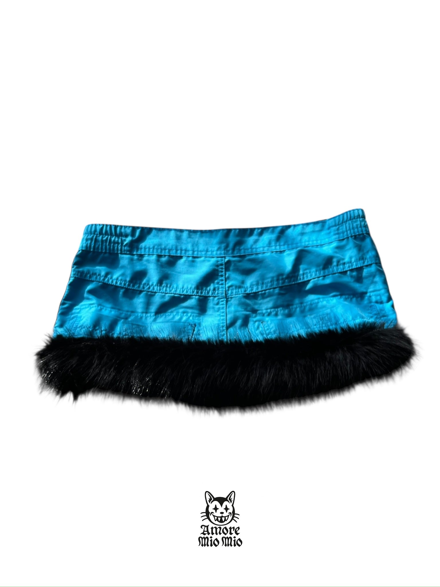Mini falda con pelo