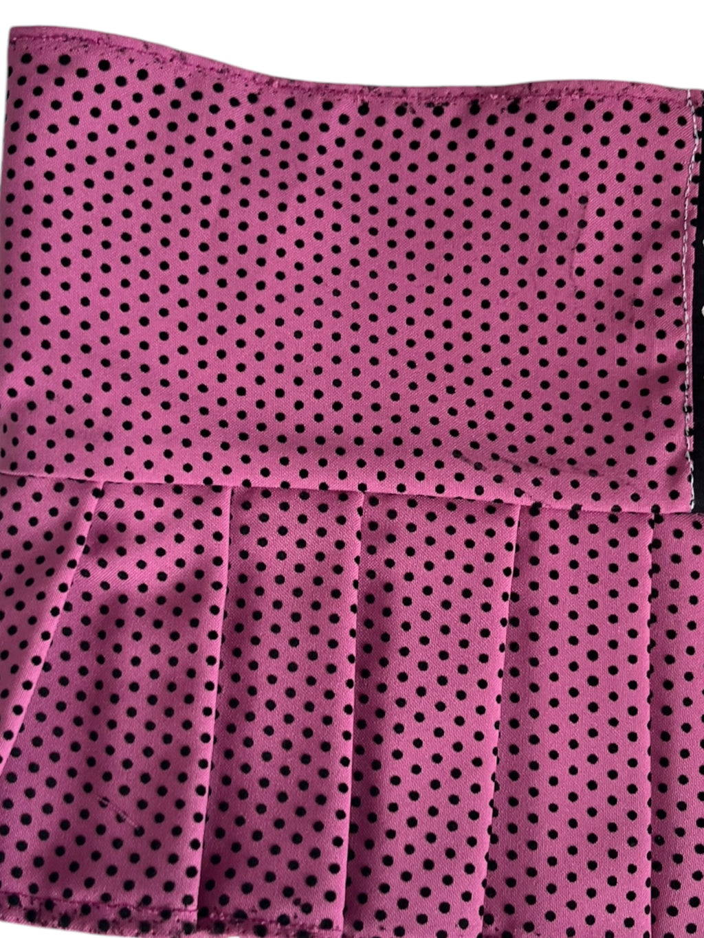 polka dot mini skirt with buttons
