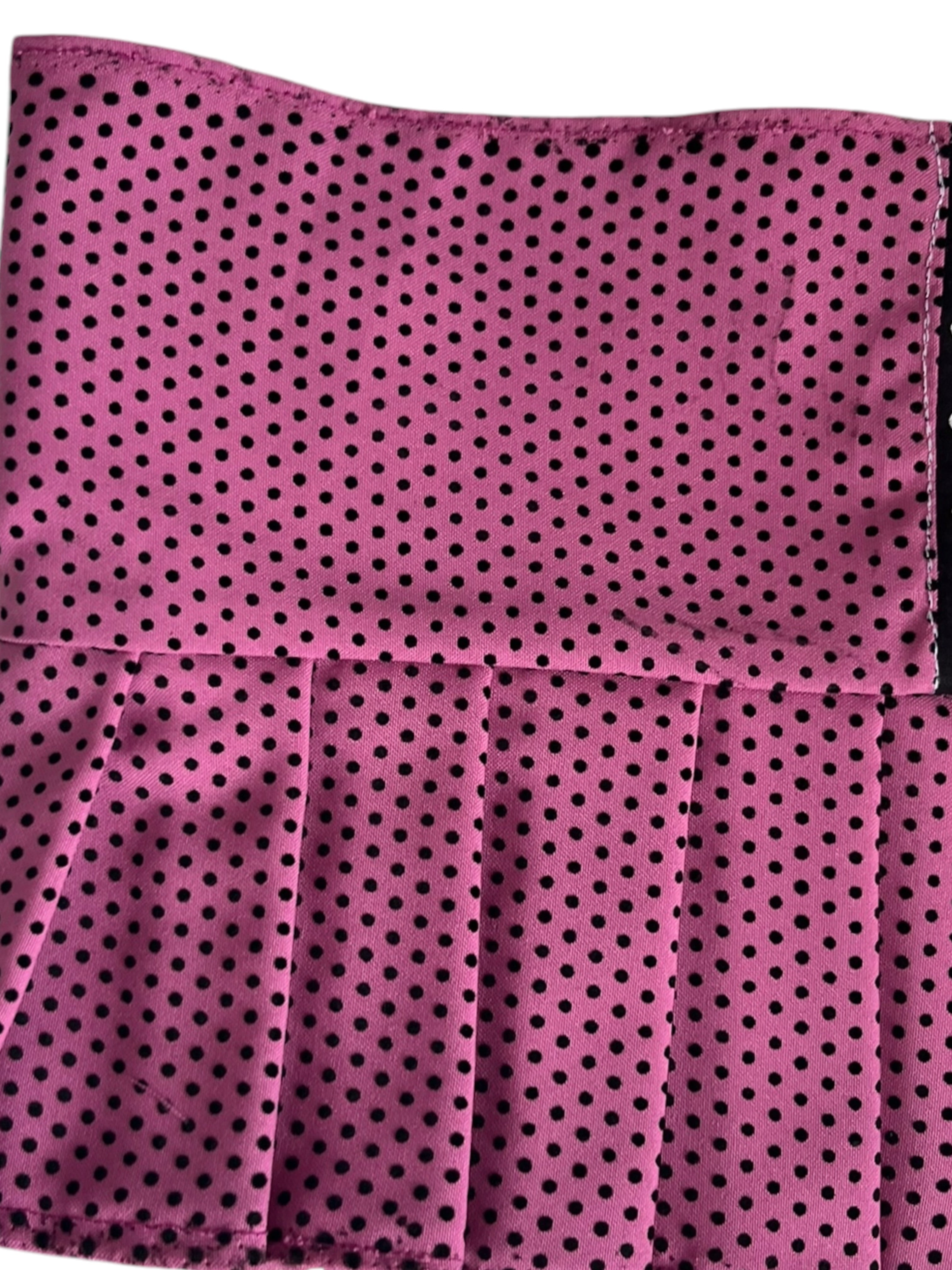 polka dot mini skirt with buttons