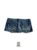 L Low-rise embroidered mini skirt