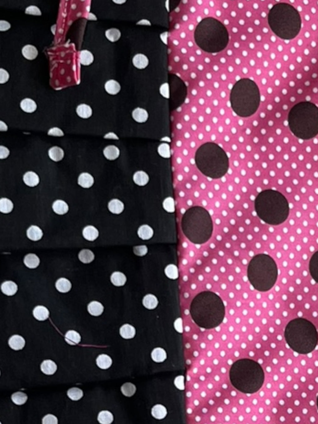 polka dot mini skirt with buttons