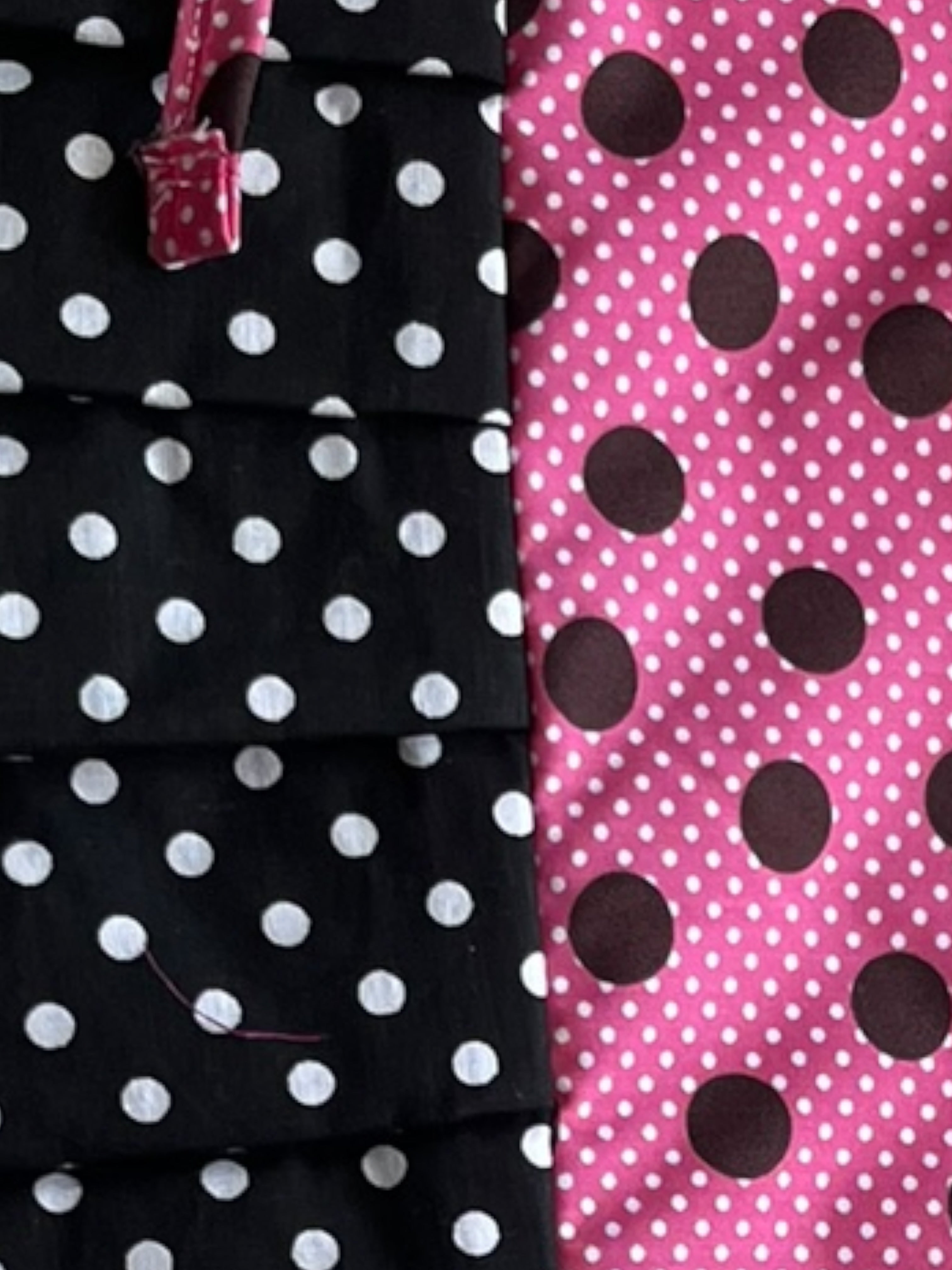 polka dot mini skirt with buttons
