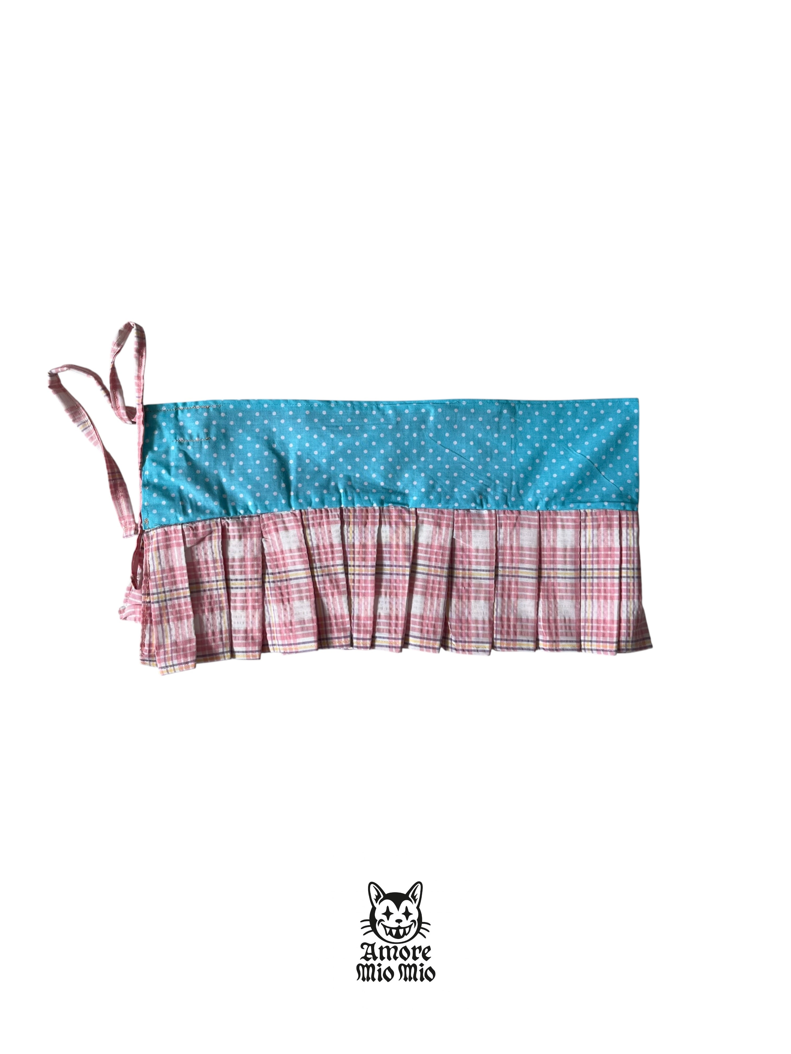 mini skirt plaid and polka dots