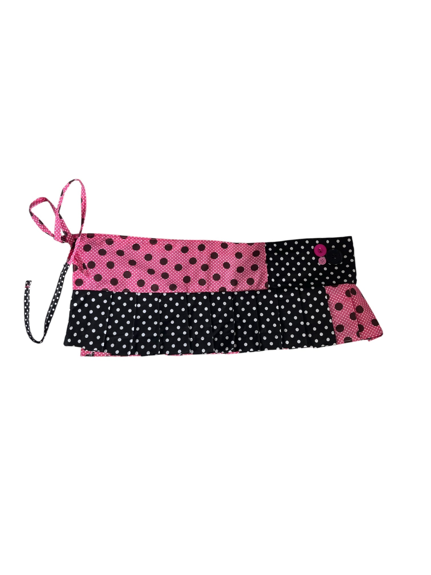 polka dot mini skirt with buttons