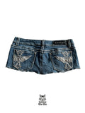 M Low-rise embroidered mini skirt