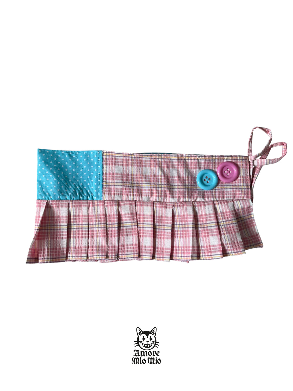 mini skirt plaid and polka dots