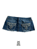 L Low-rise embroidered mini skirt