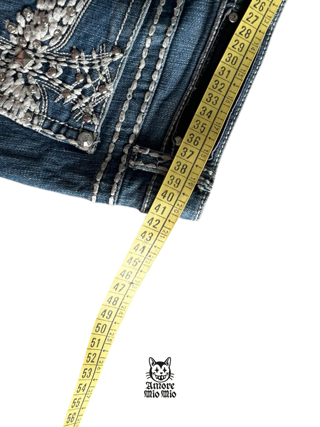 M Low-rise embroidered mini skirt