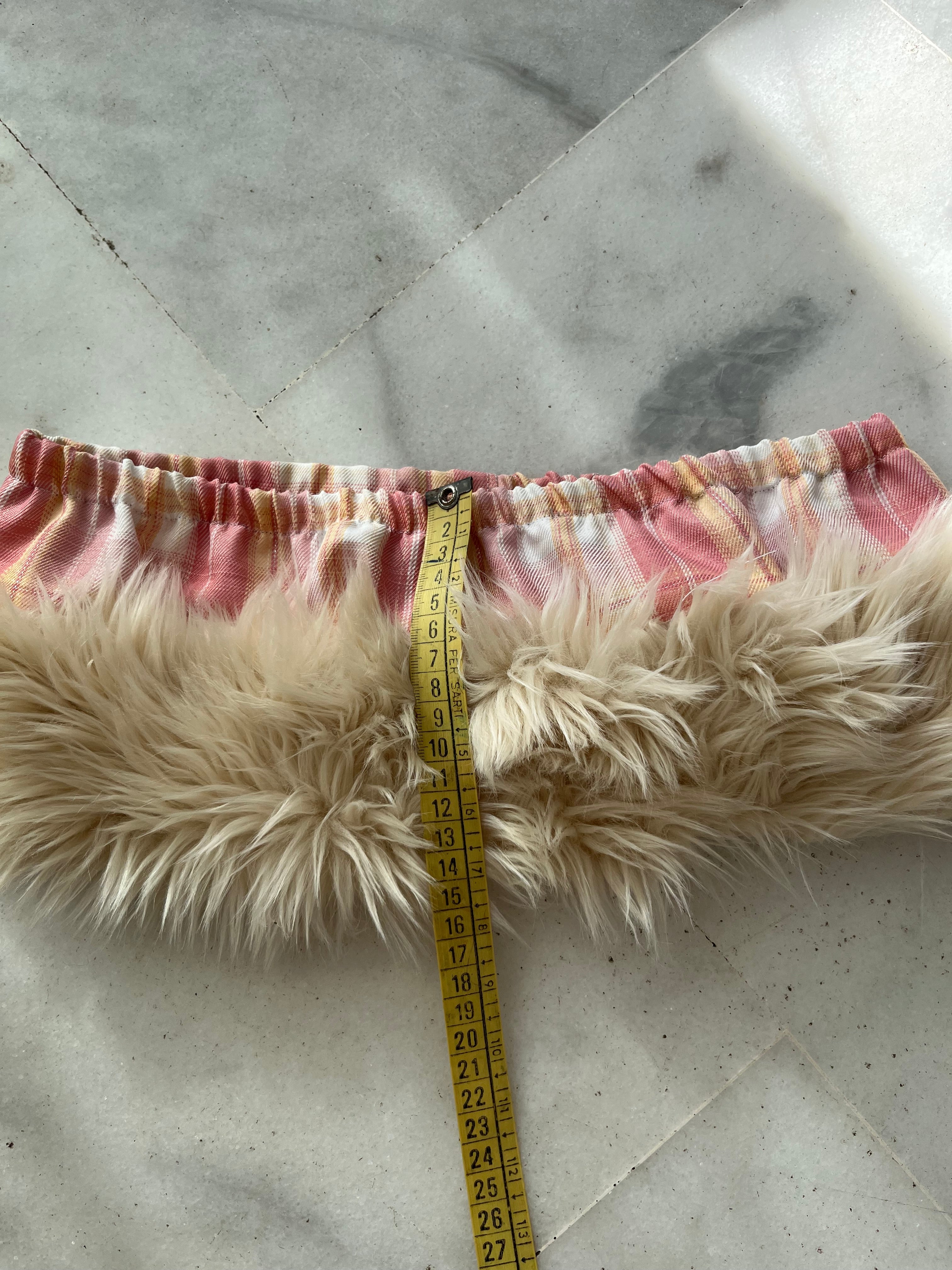 mini ultra falda con pelo