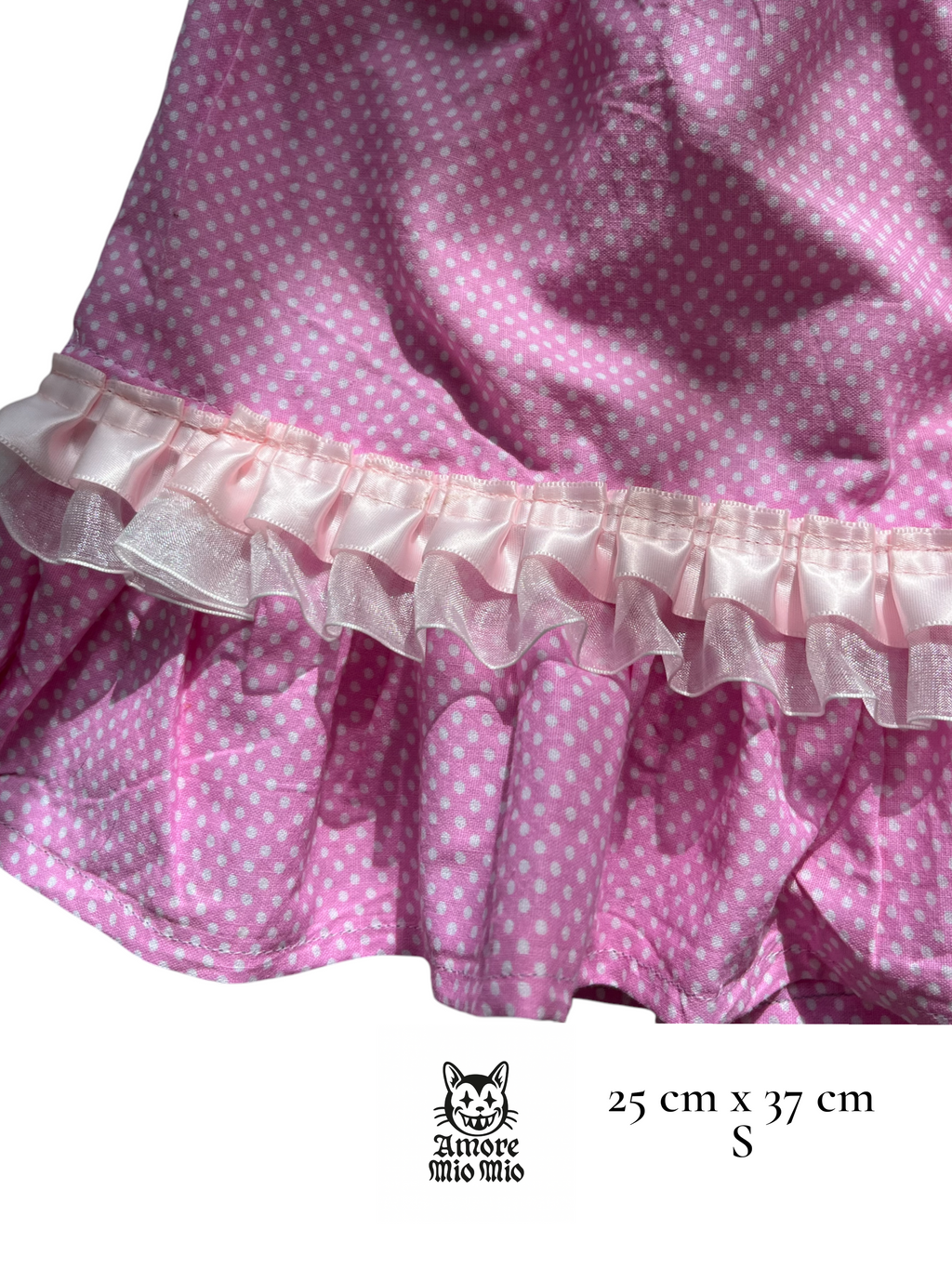 mini falda con con estampado de lunares