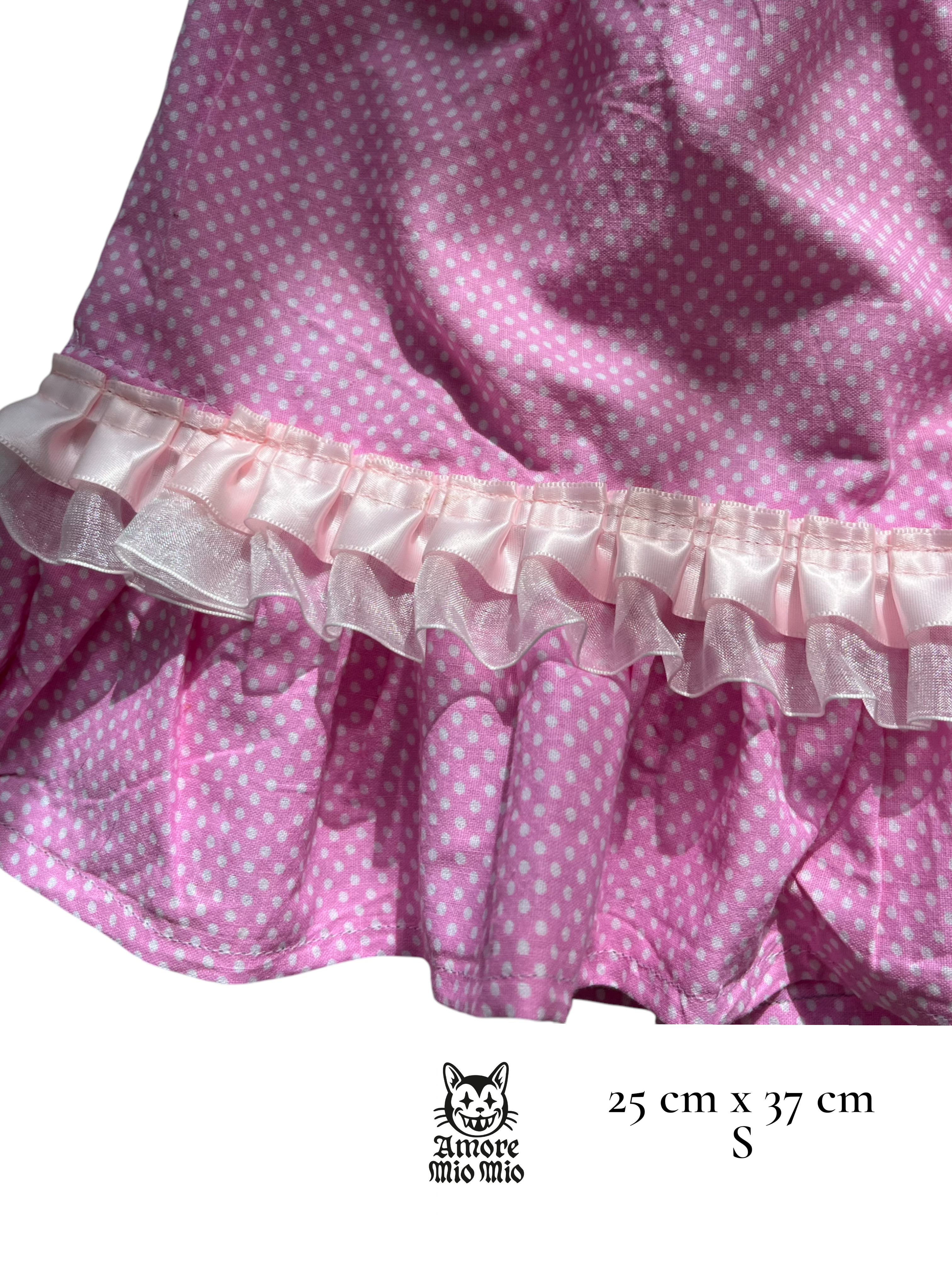 mini falda con con estampado de lunares