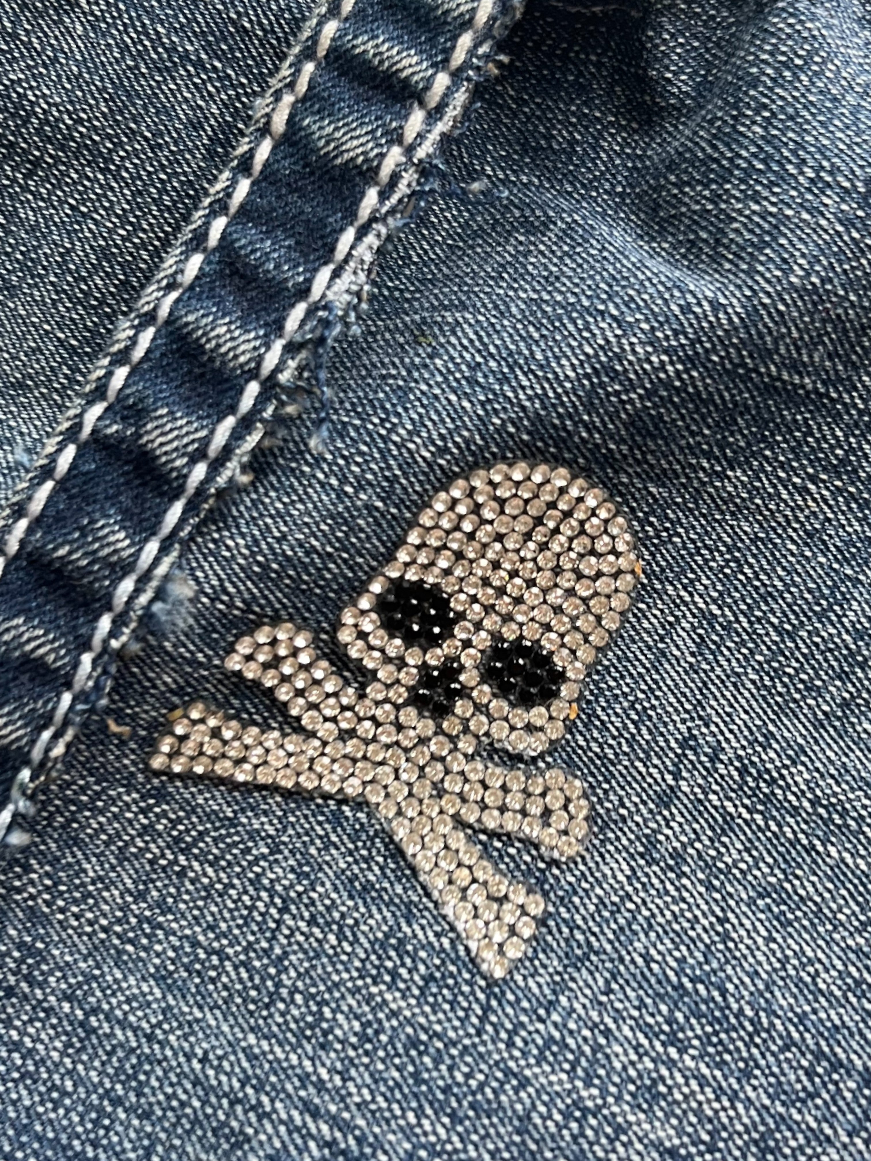 mini falda vaquera con plieges de leopardo rosa