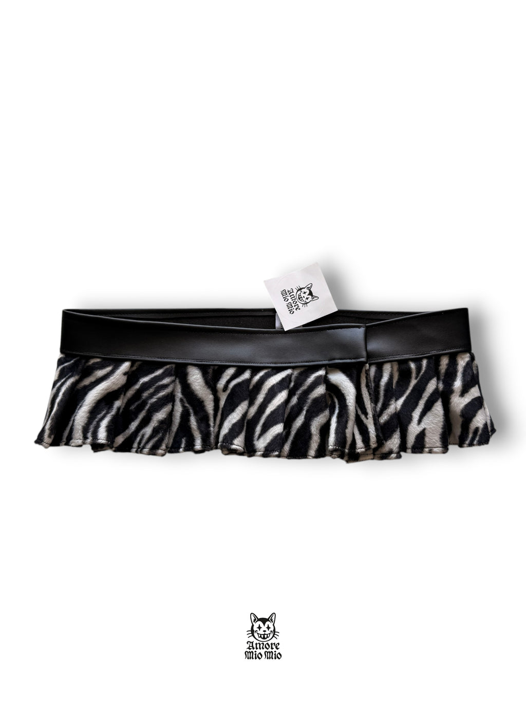 mini falda pelo zebra