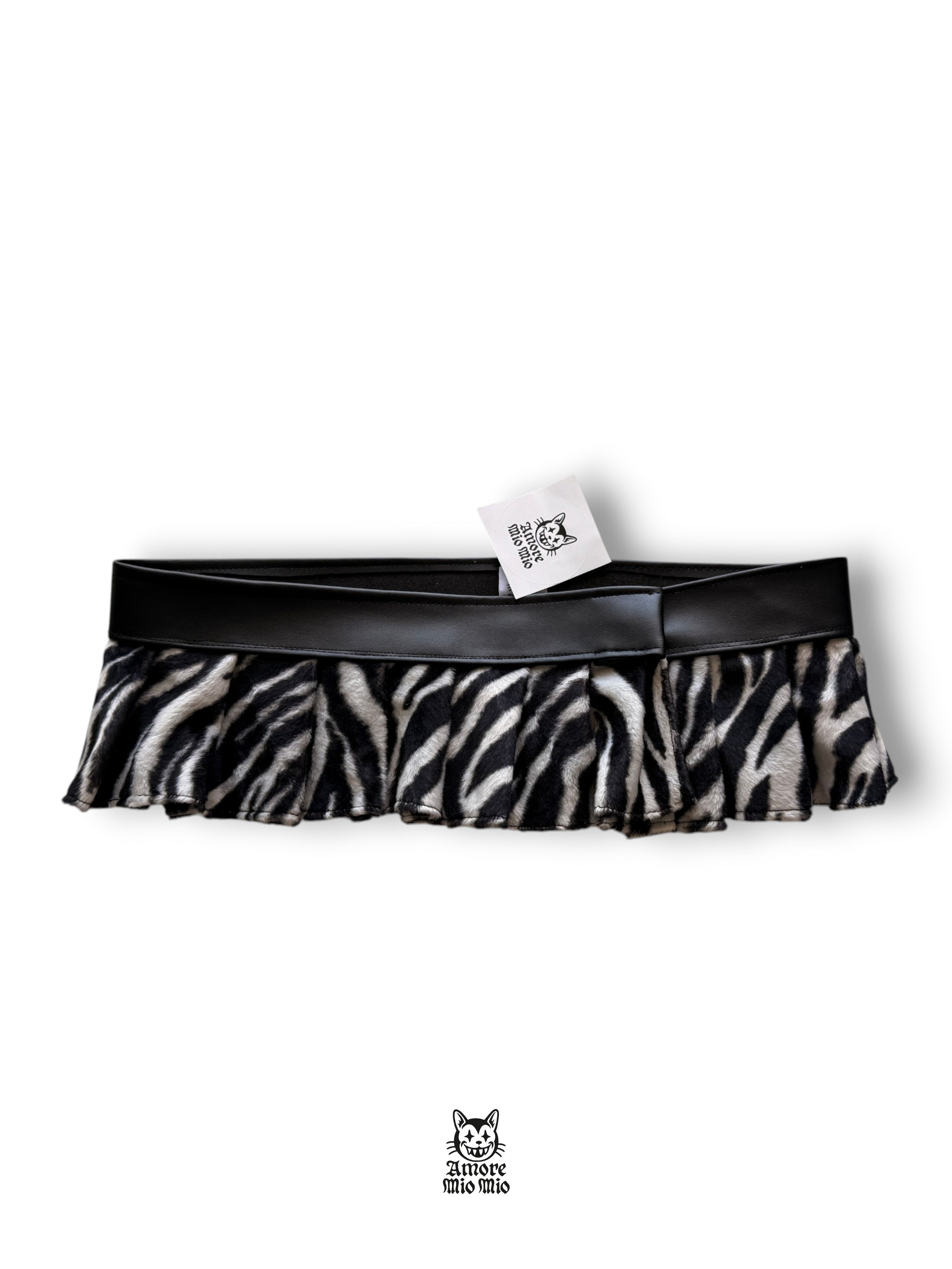 mini falda pelo zebra