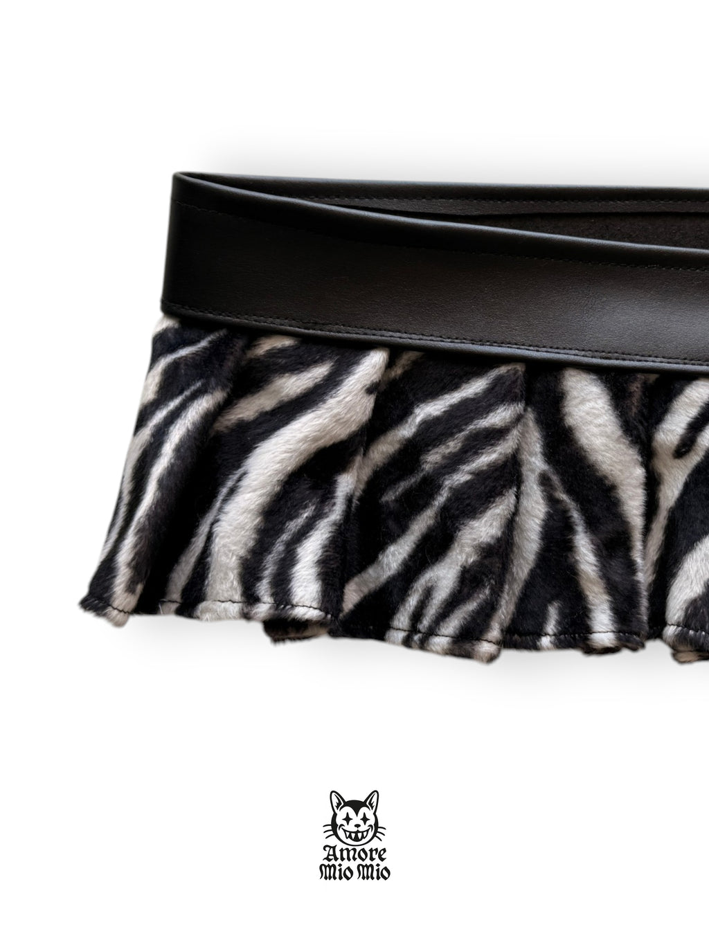 mini falda pelo zebra