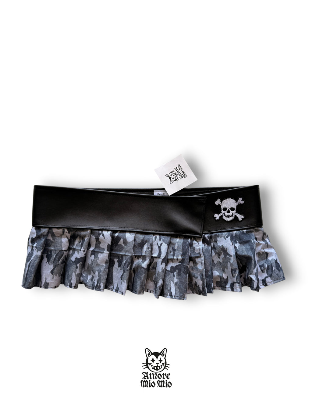L Mini falda militar calavera