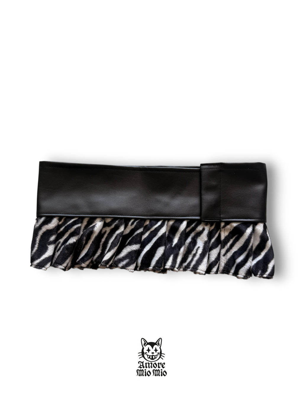 M mini falda zebra tiro bajo
