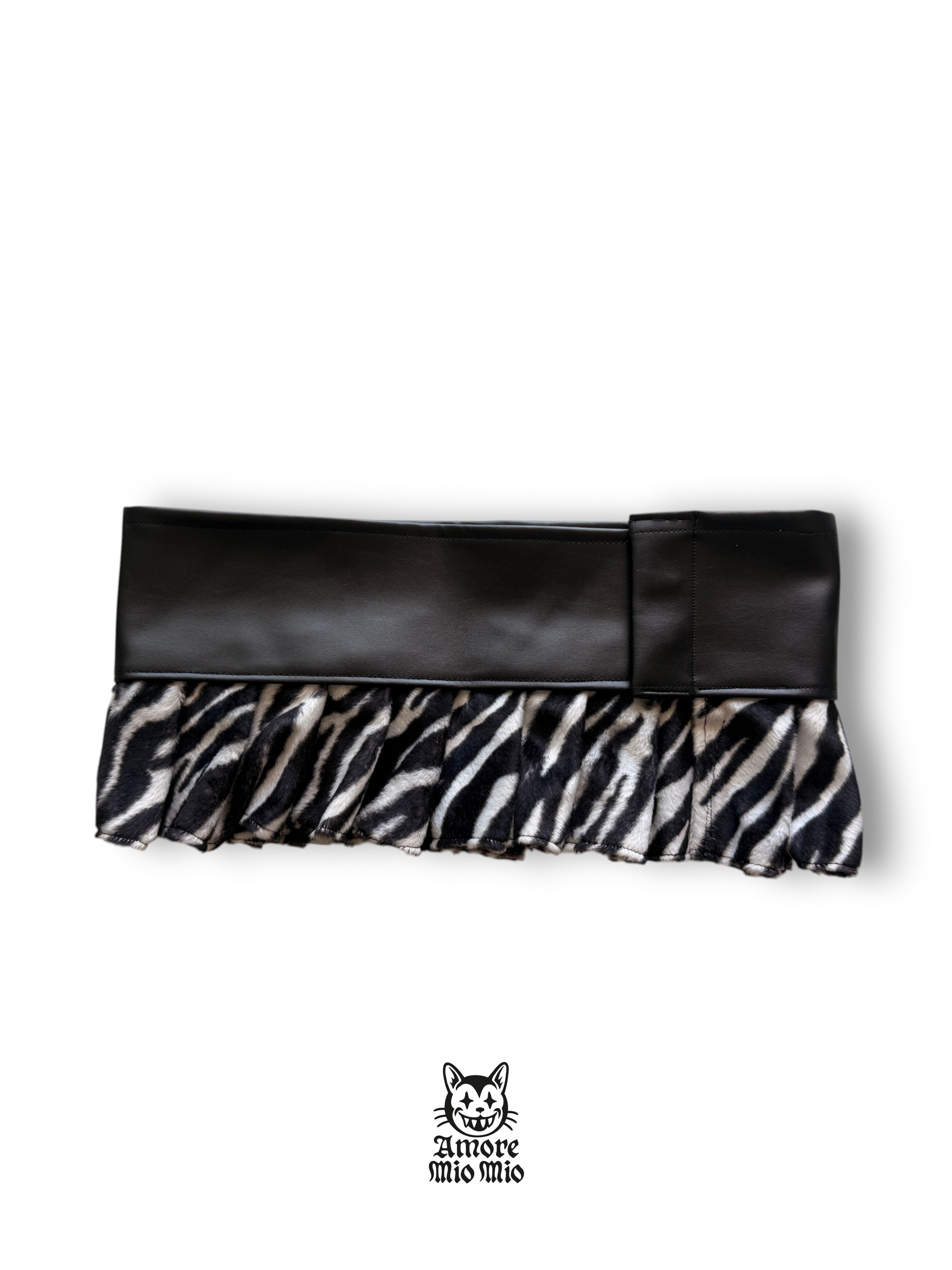 M mini falda zebra tiro bajo