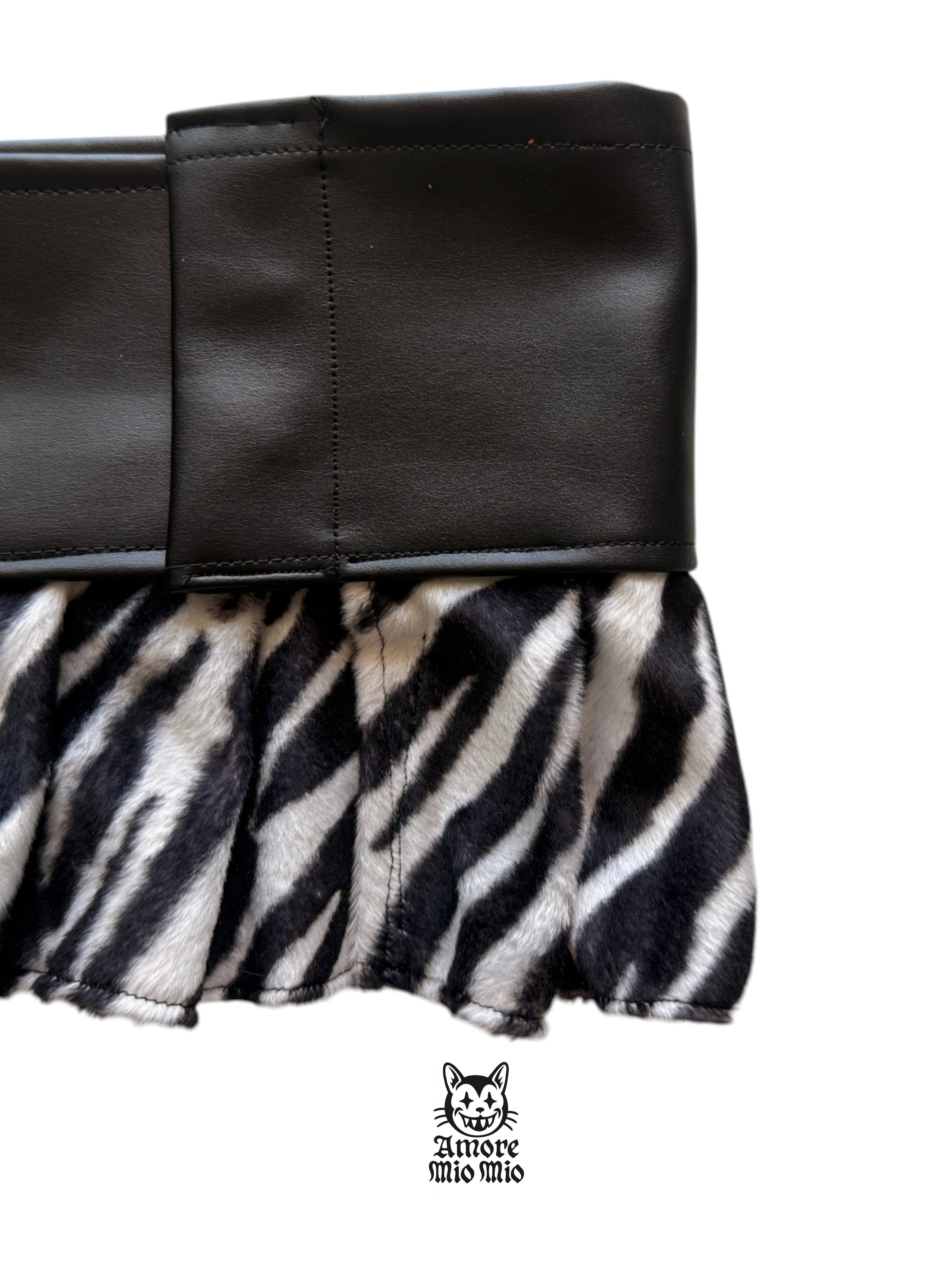 M mini falda zebra tiro bajo