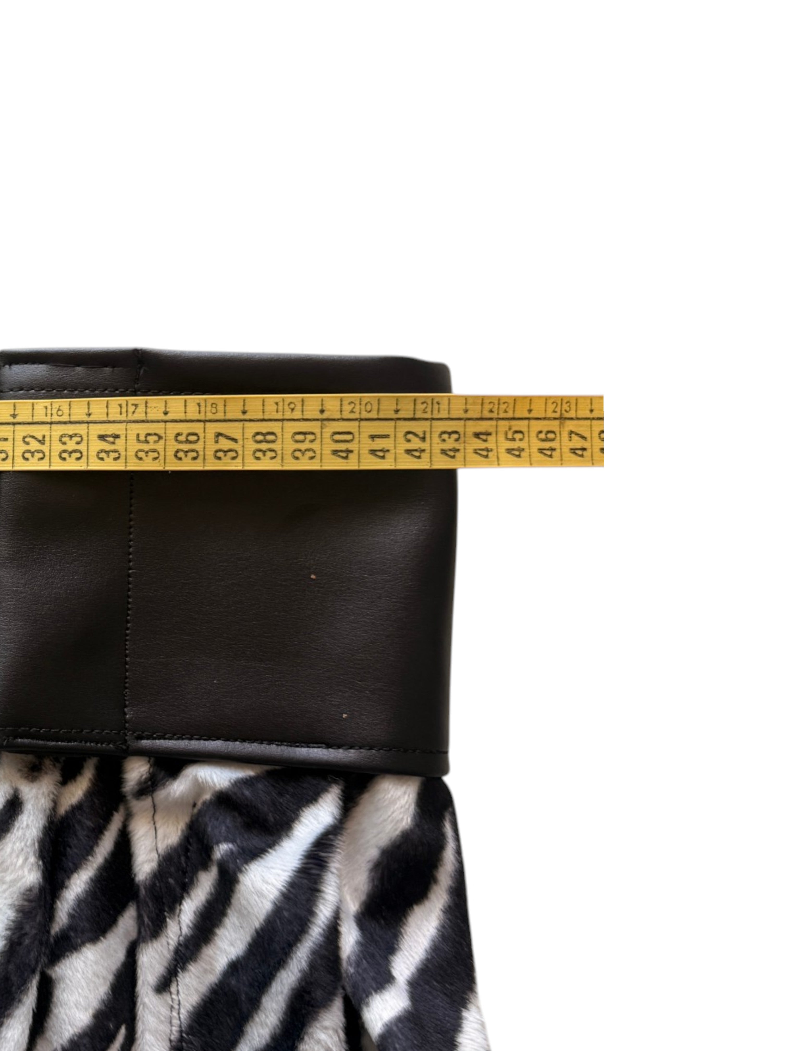 M mini falda zebra tiro bajo