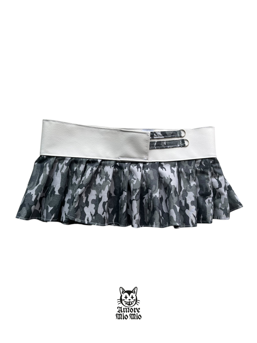 S Mini  falda militar blanca