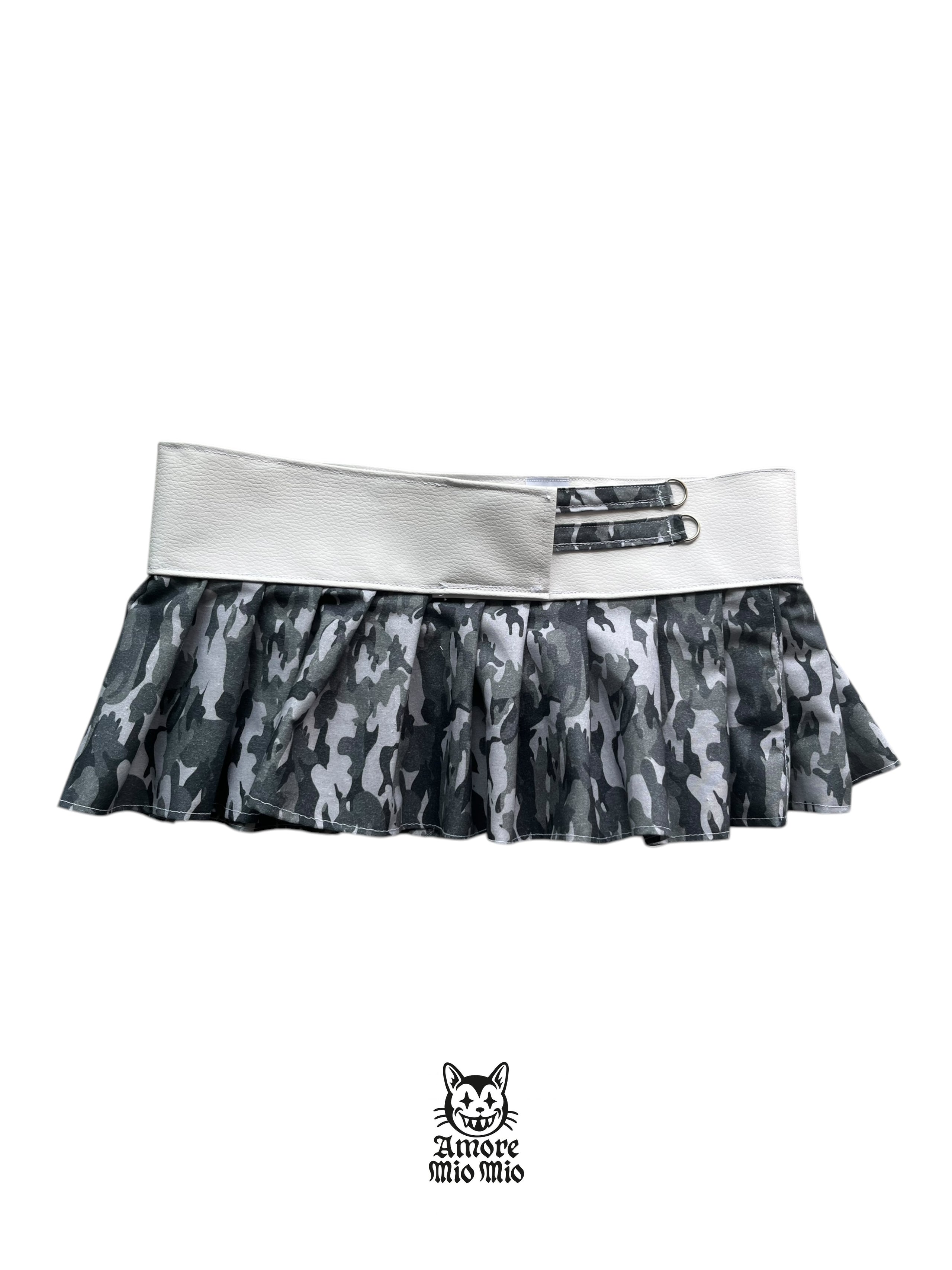 S Mini  falda militar blanca