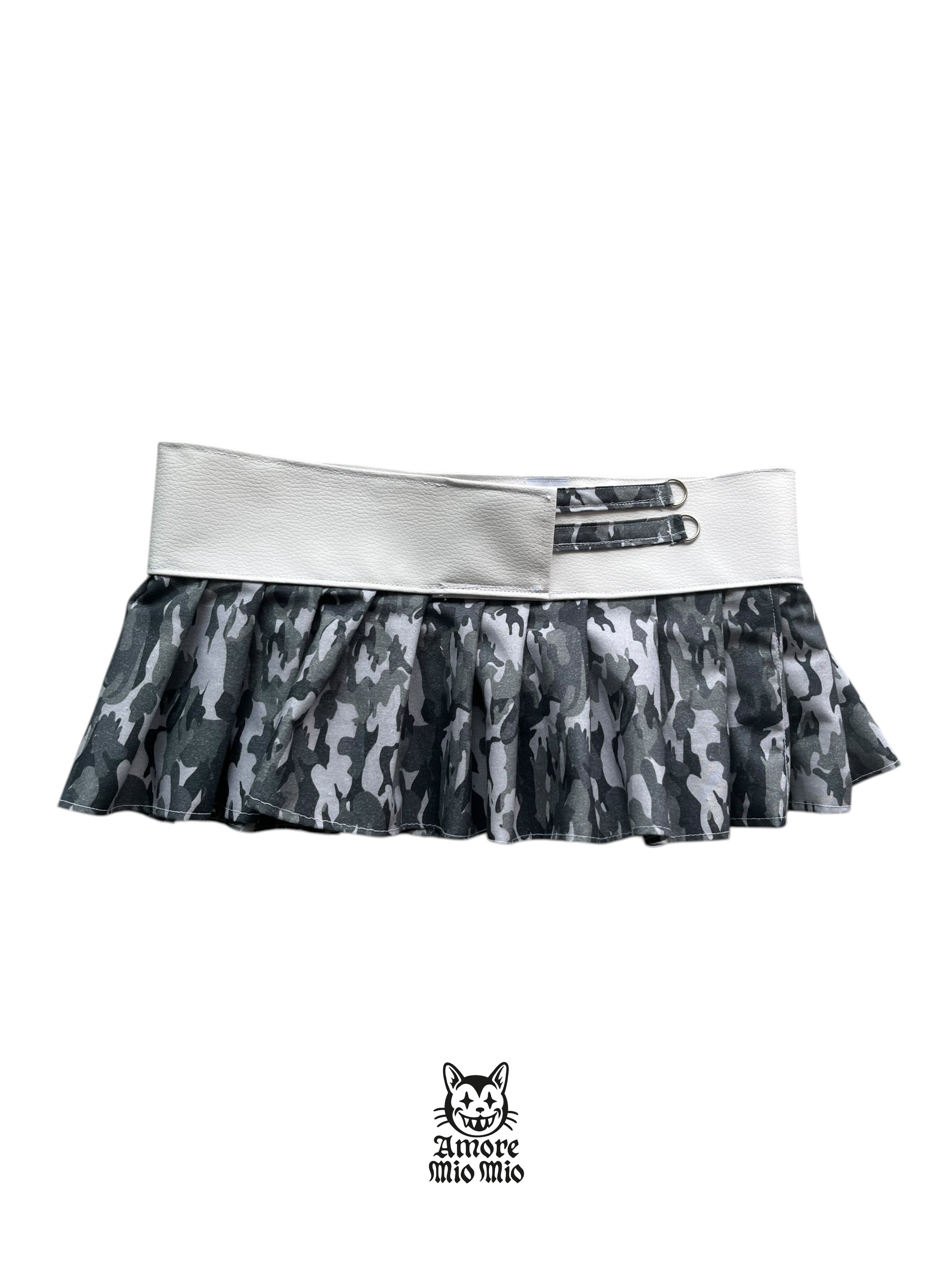 S Mini  falda militar blanca