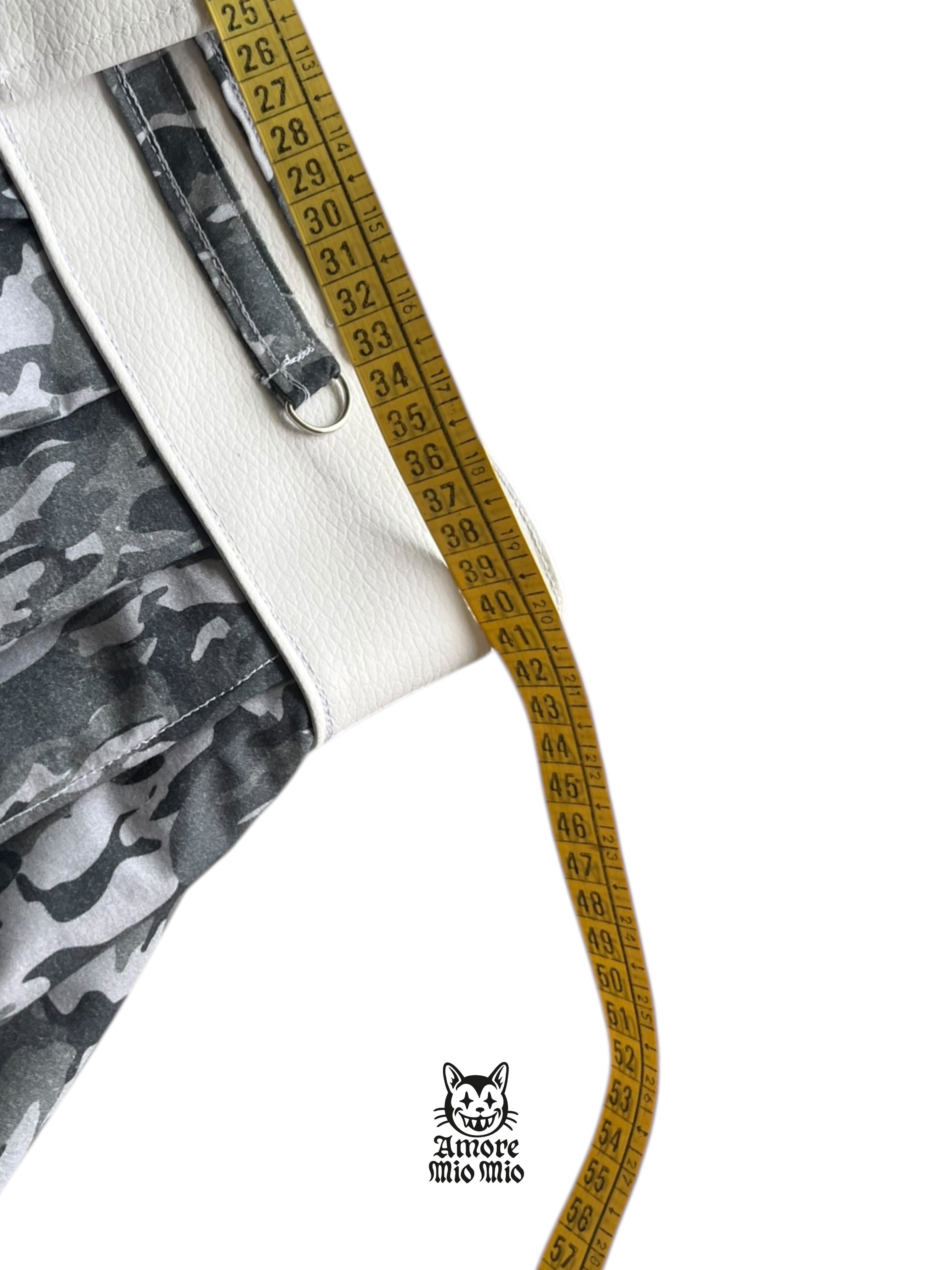 S Mini  falda militar blanca