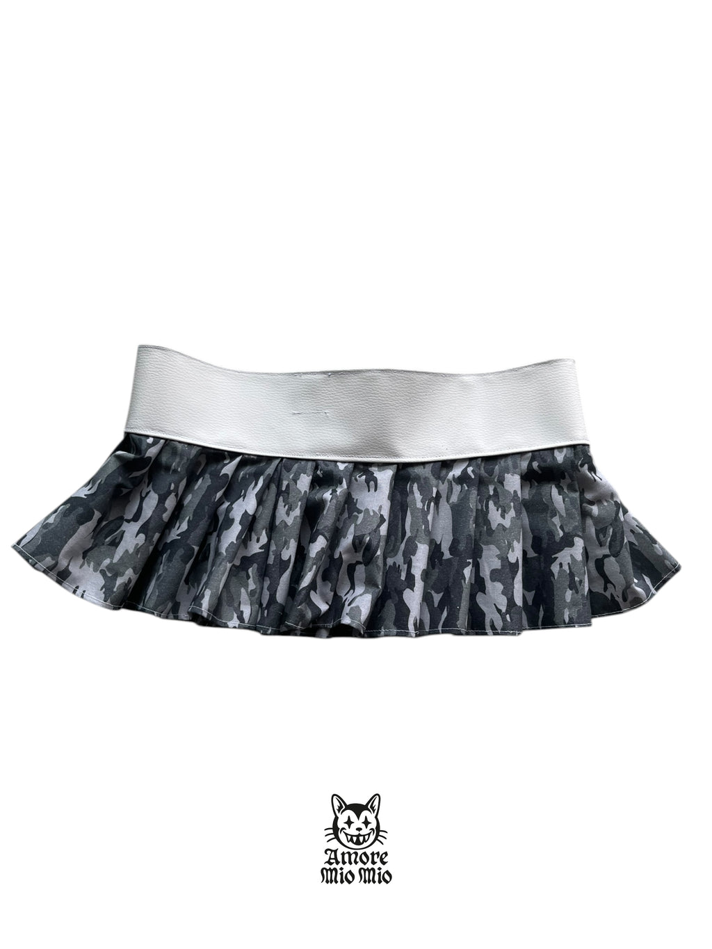 S Mini  falda militar blanca