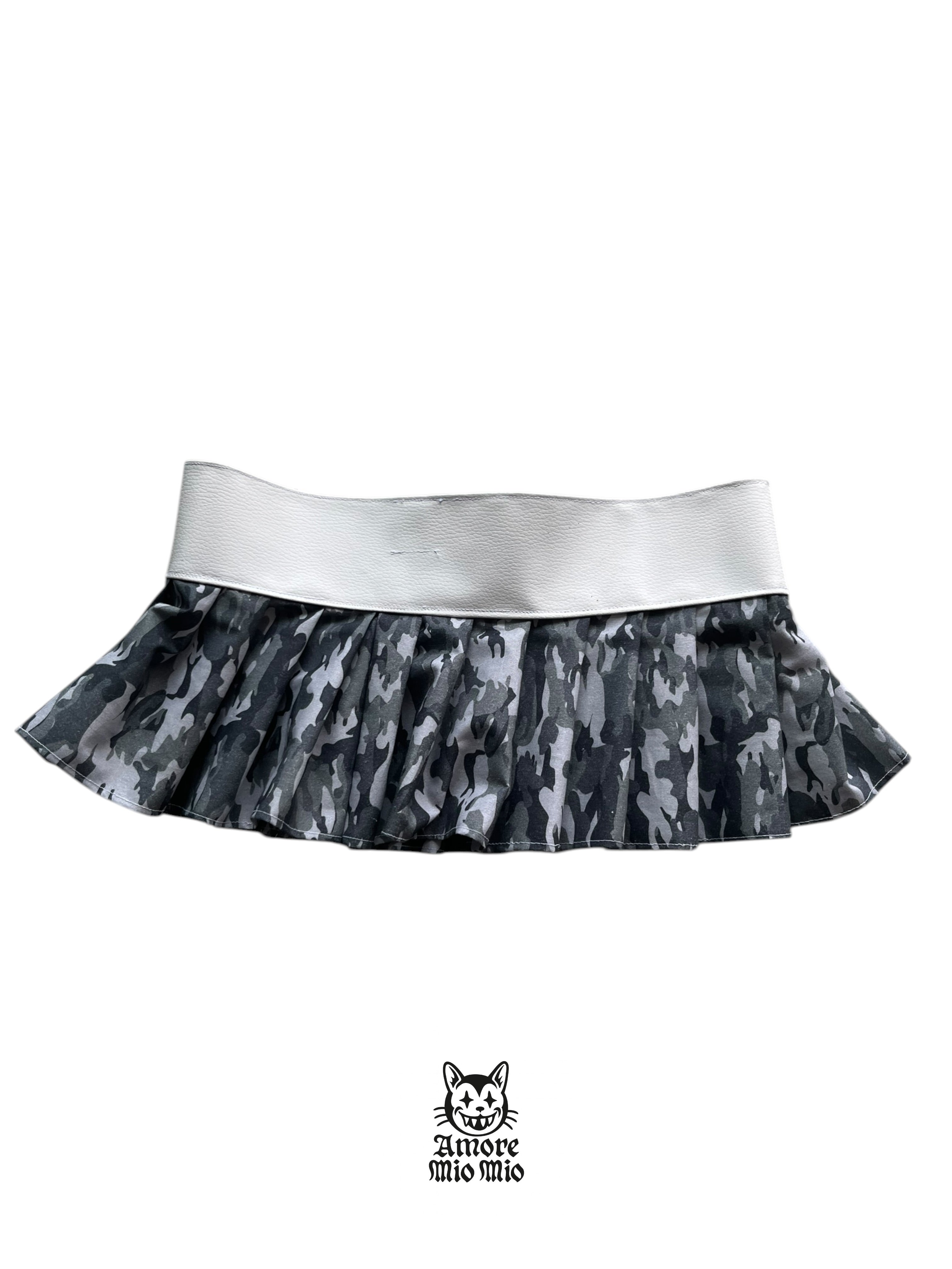 S Mini  falda militar blanca