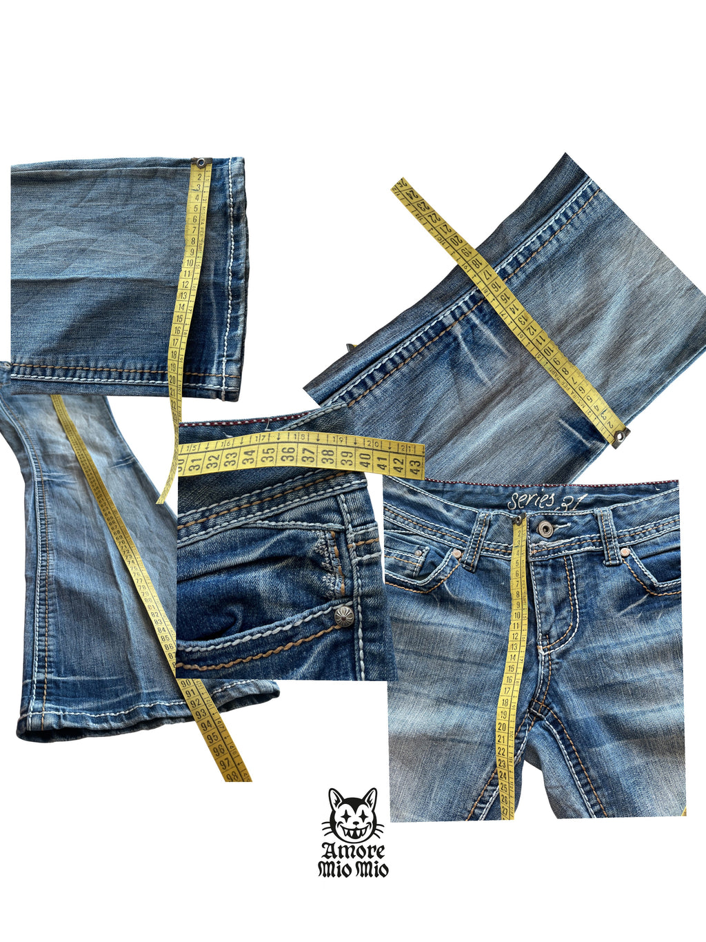 vaqueros tiro bajo con bordados